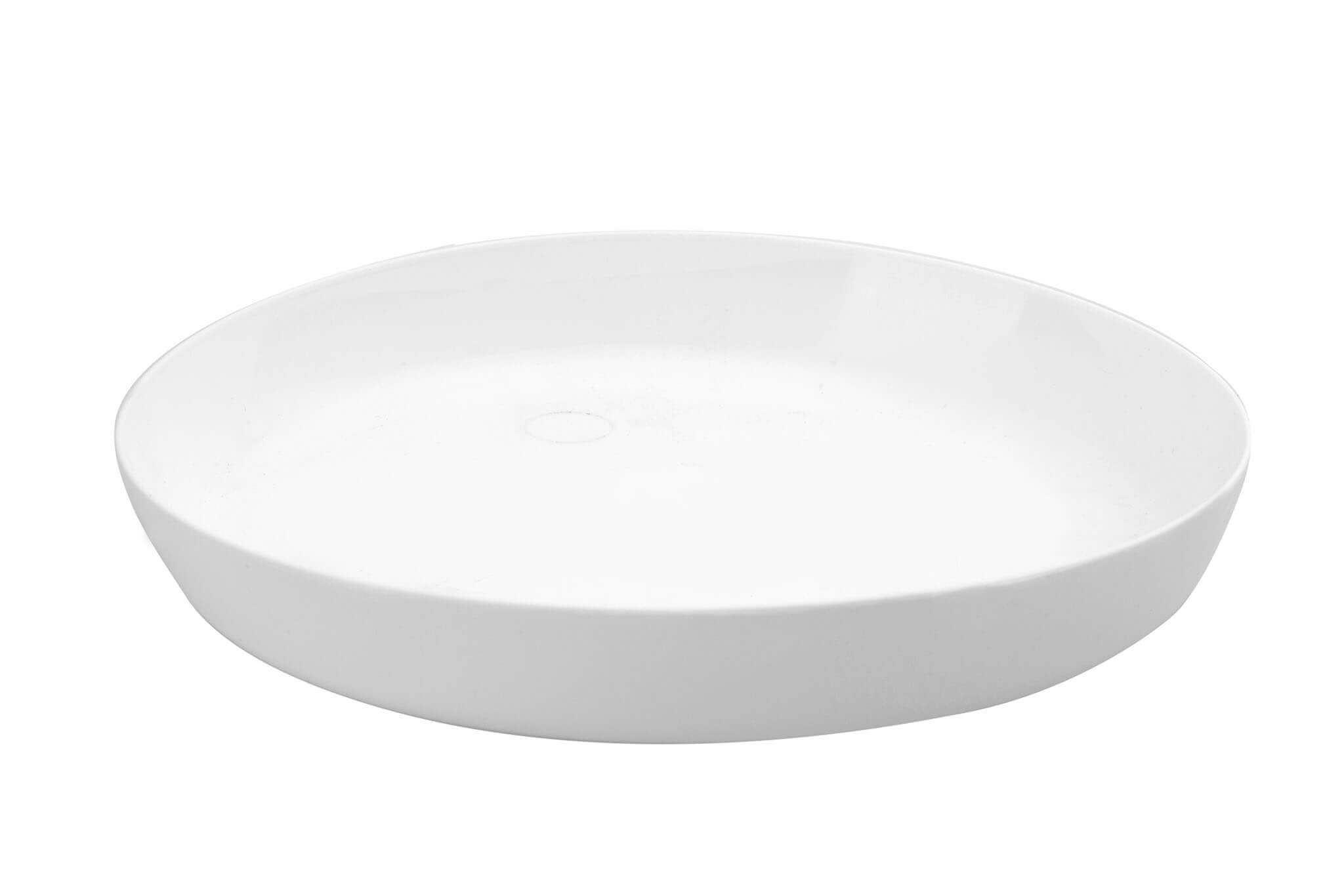 Doniczka na kwiaty z podstawką Amily 30 cm, biała