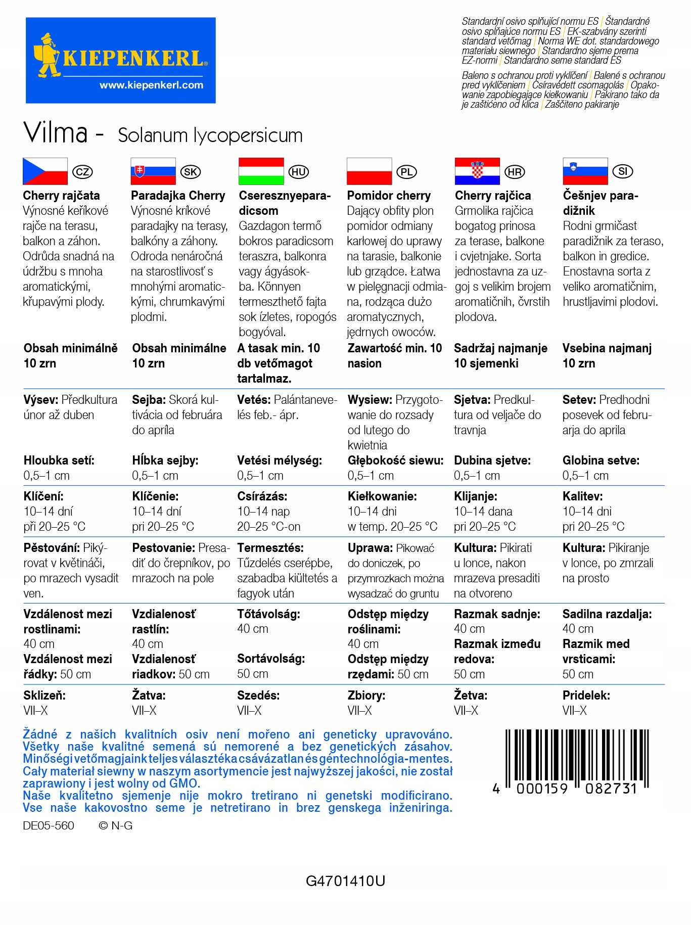 Kiepenkerl Pomidor Cherry Vilma