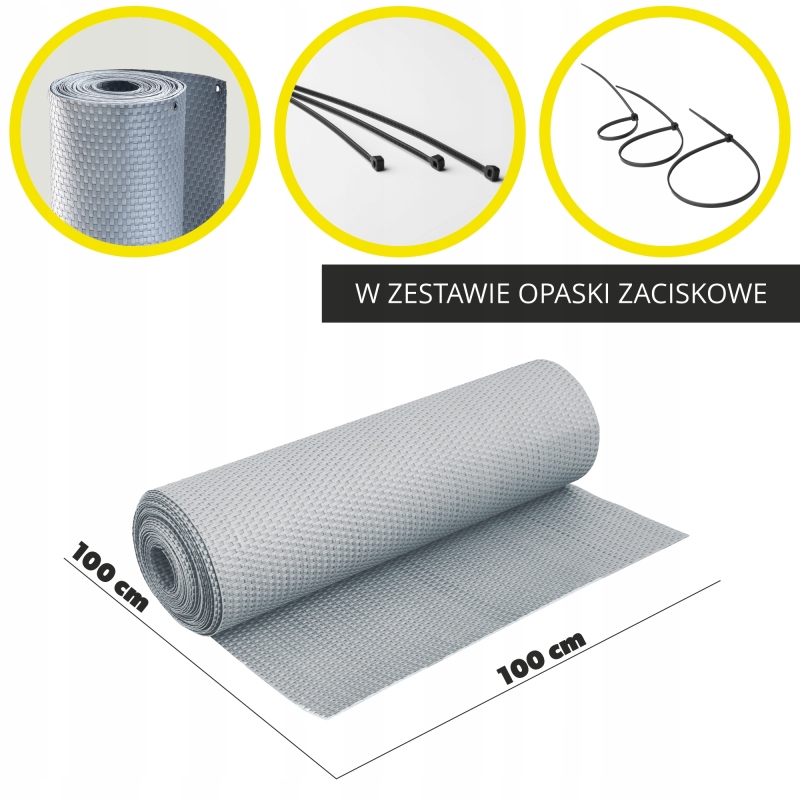 Osłona balkonowa Espa 100 x 100 cm, jasny szary