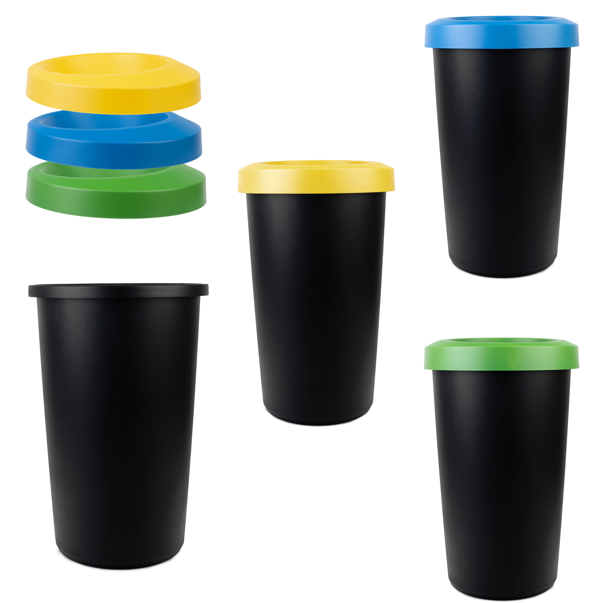 Kosz na śmieci Givry 3 x 25 L czarny