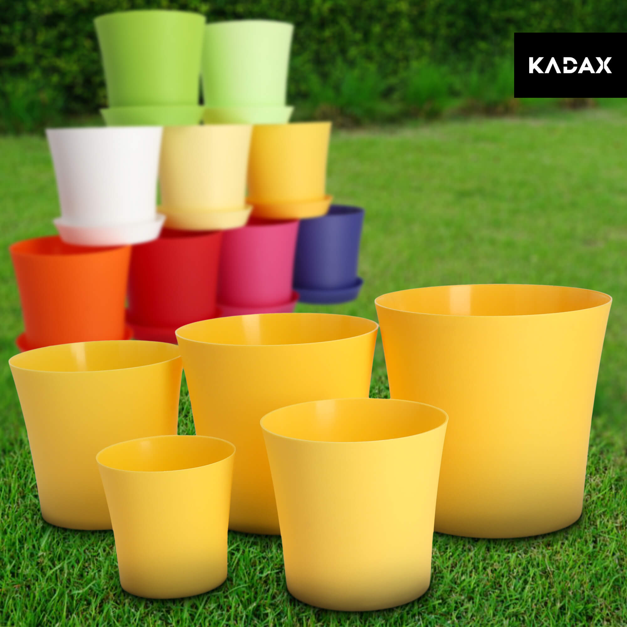 Doniczka na kwiaty Ersa 16 cm, żółta