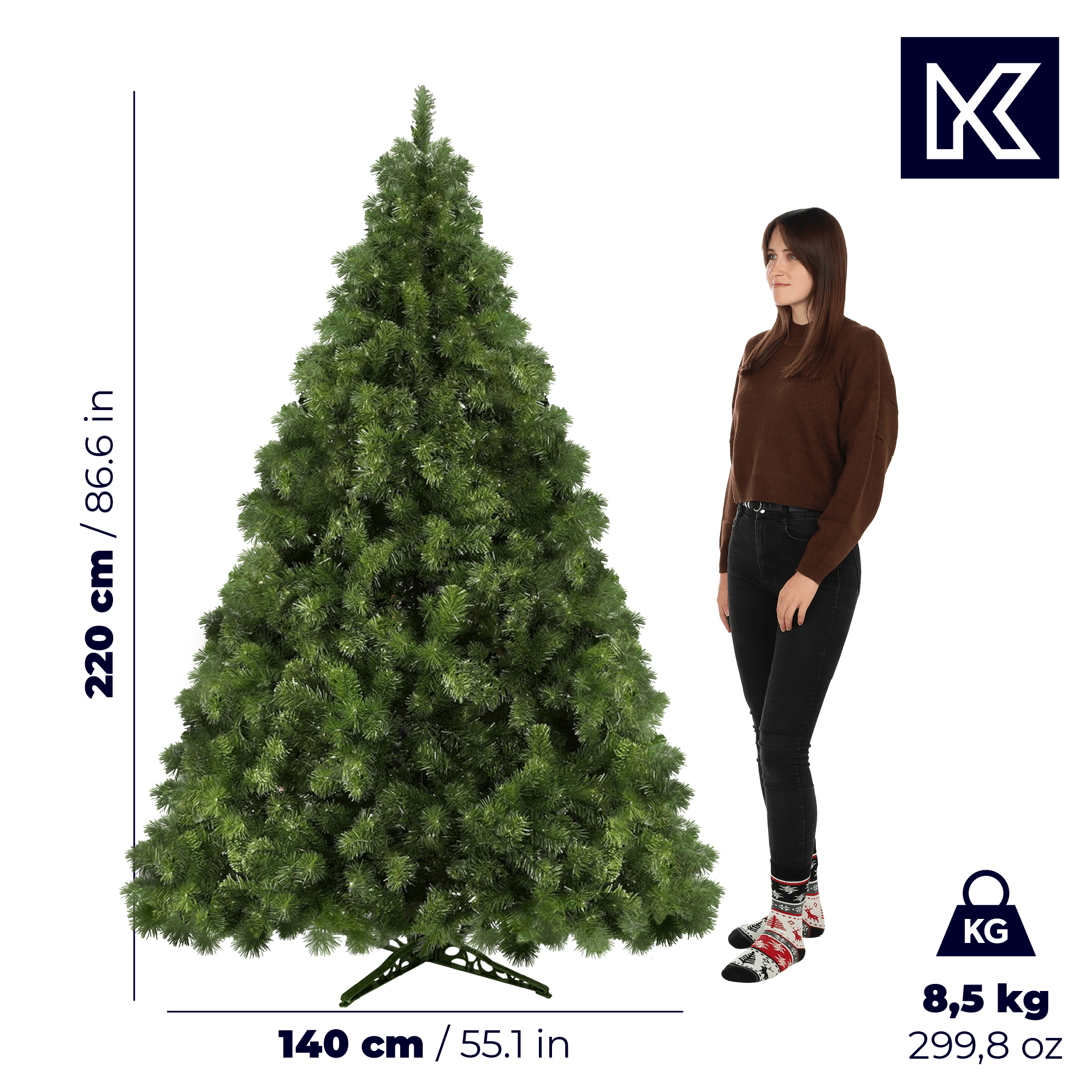 Choinka sztuczna jodła Guia 220 cm