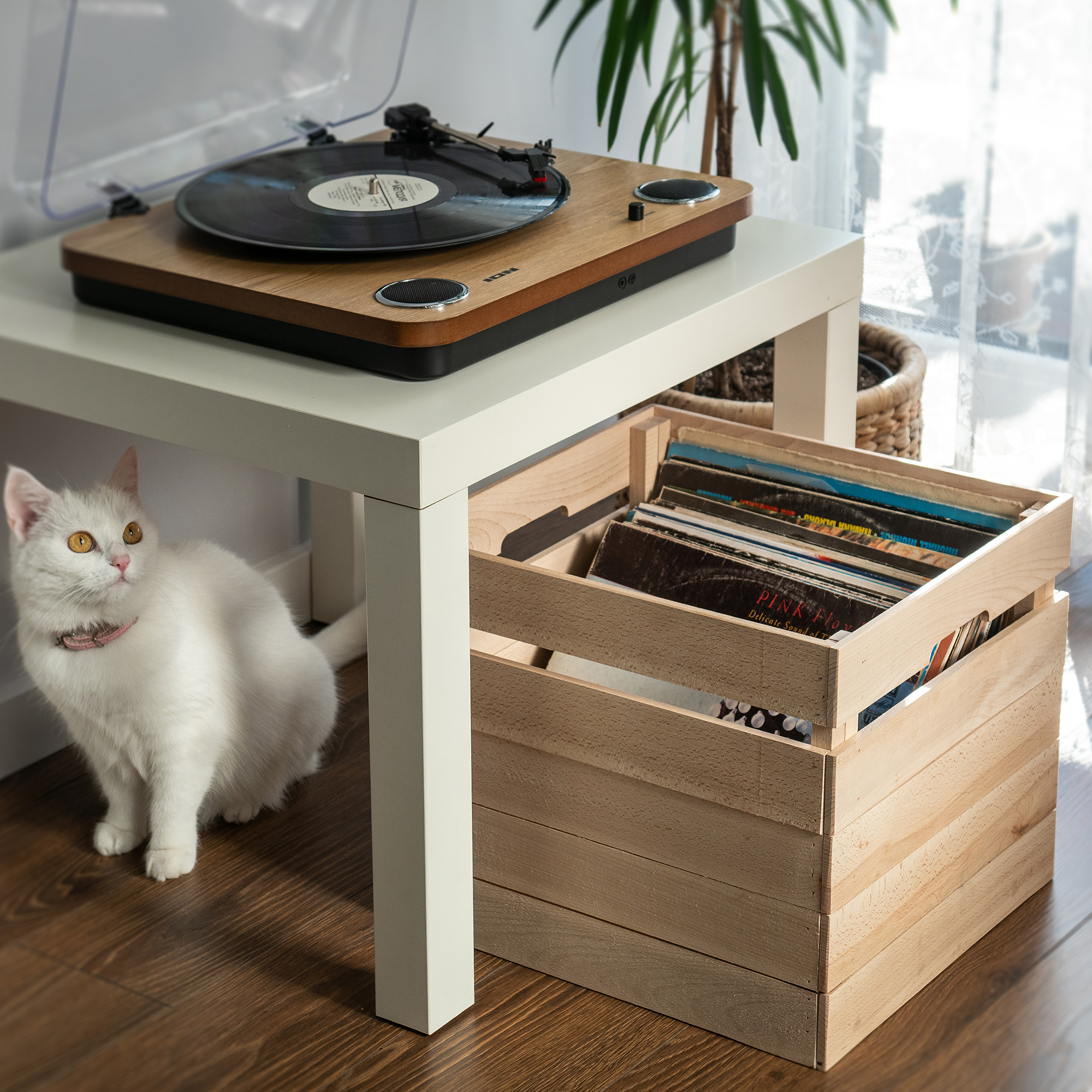 Skrzynka drewniana 32 x 38 cm, naturalna