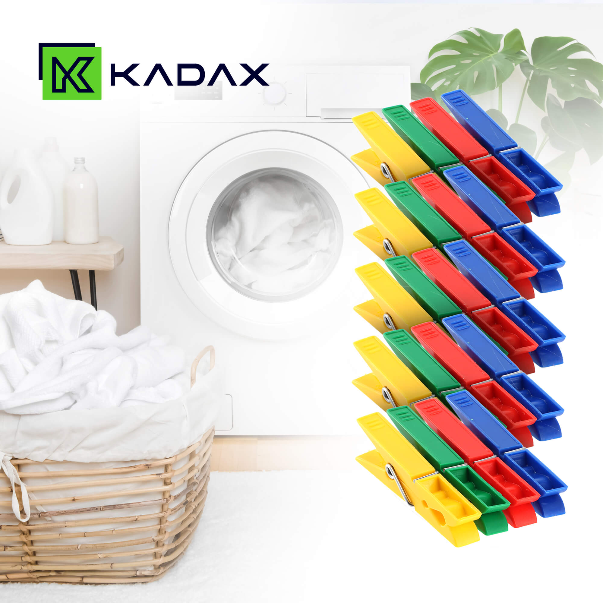 Plastikowe klamerki do bielizny Luant , 4 kolory, 20 szt.