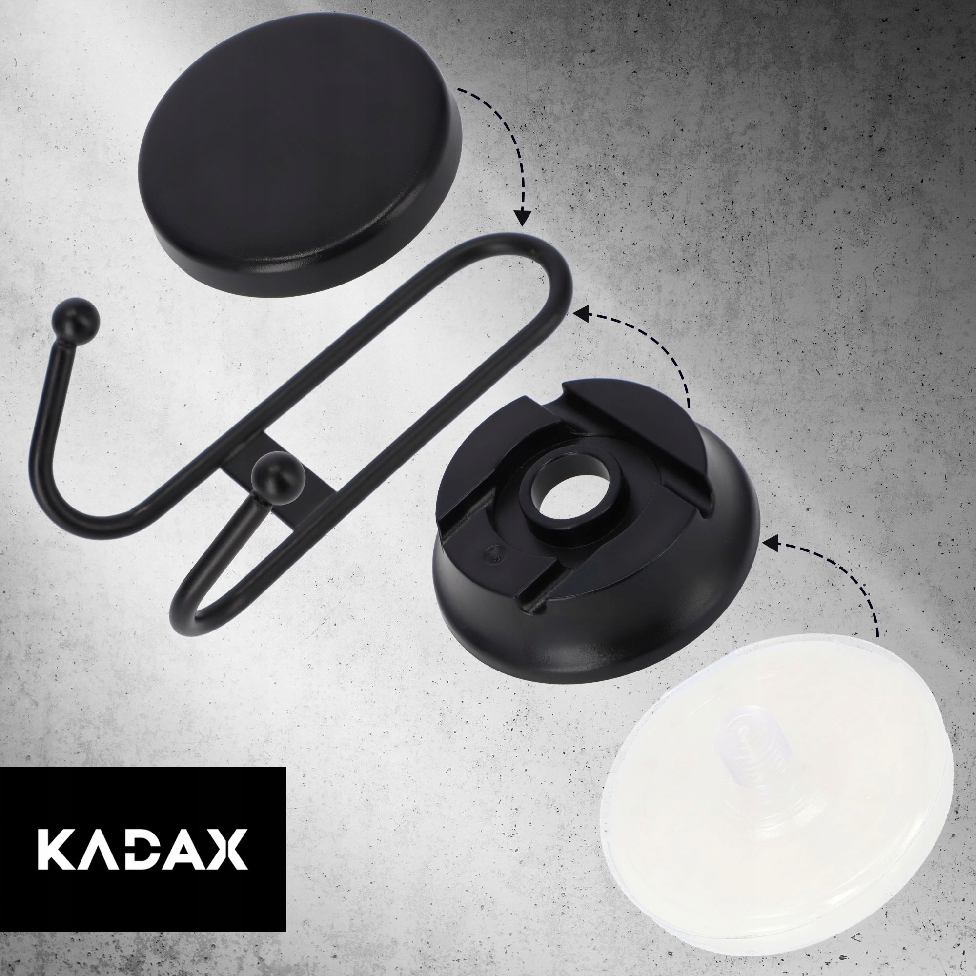 Zestaw łazienkowy półka łazienkowa + uchwyt na papier + haczyk