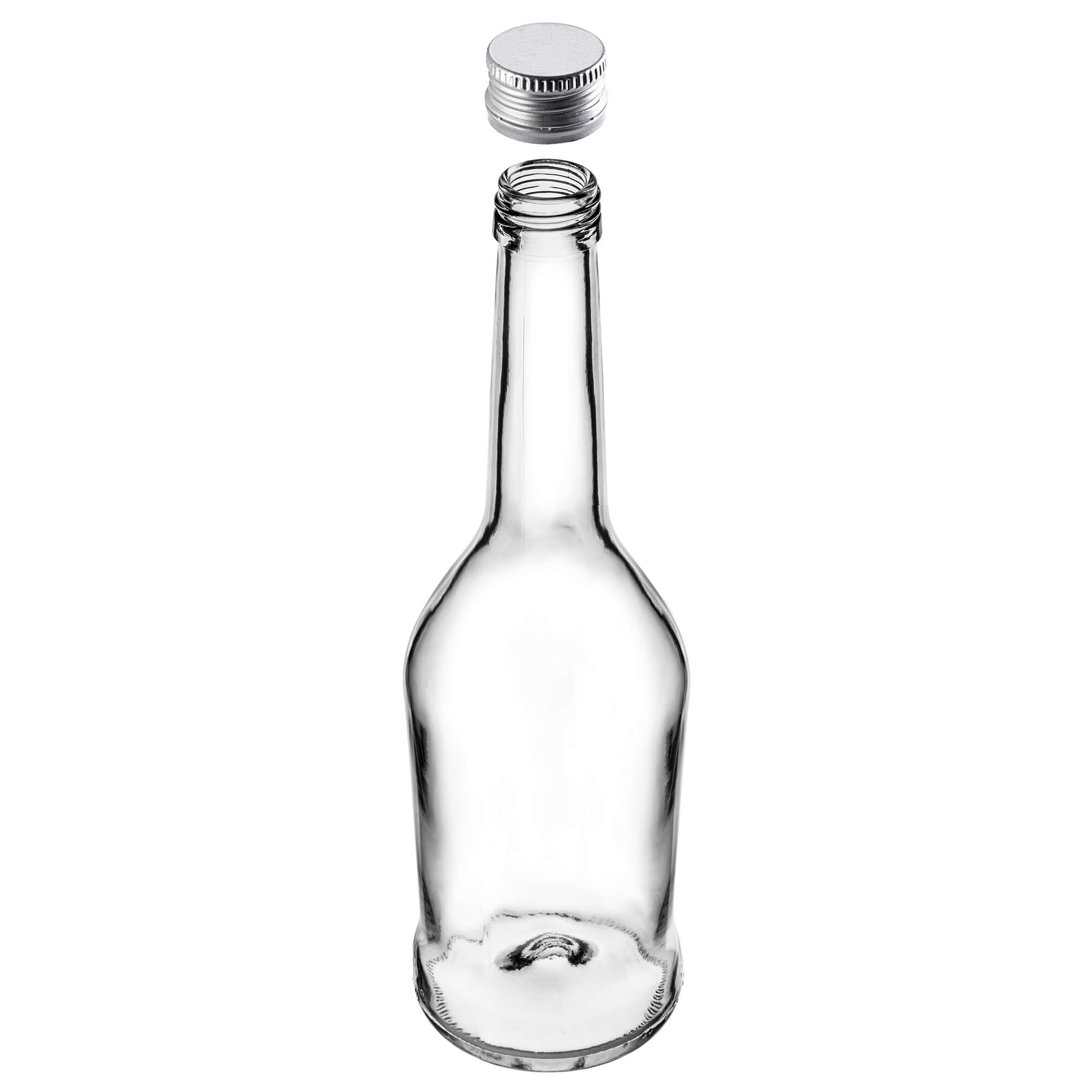 Szklana butelka na nalewkę Loiret 500ml z srebrną zakrętką 10 szt.
