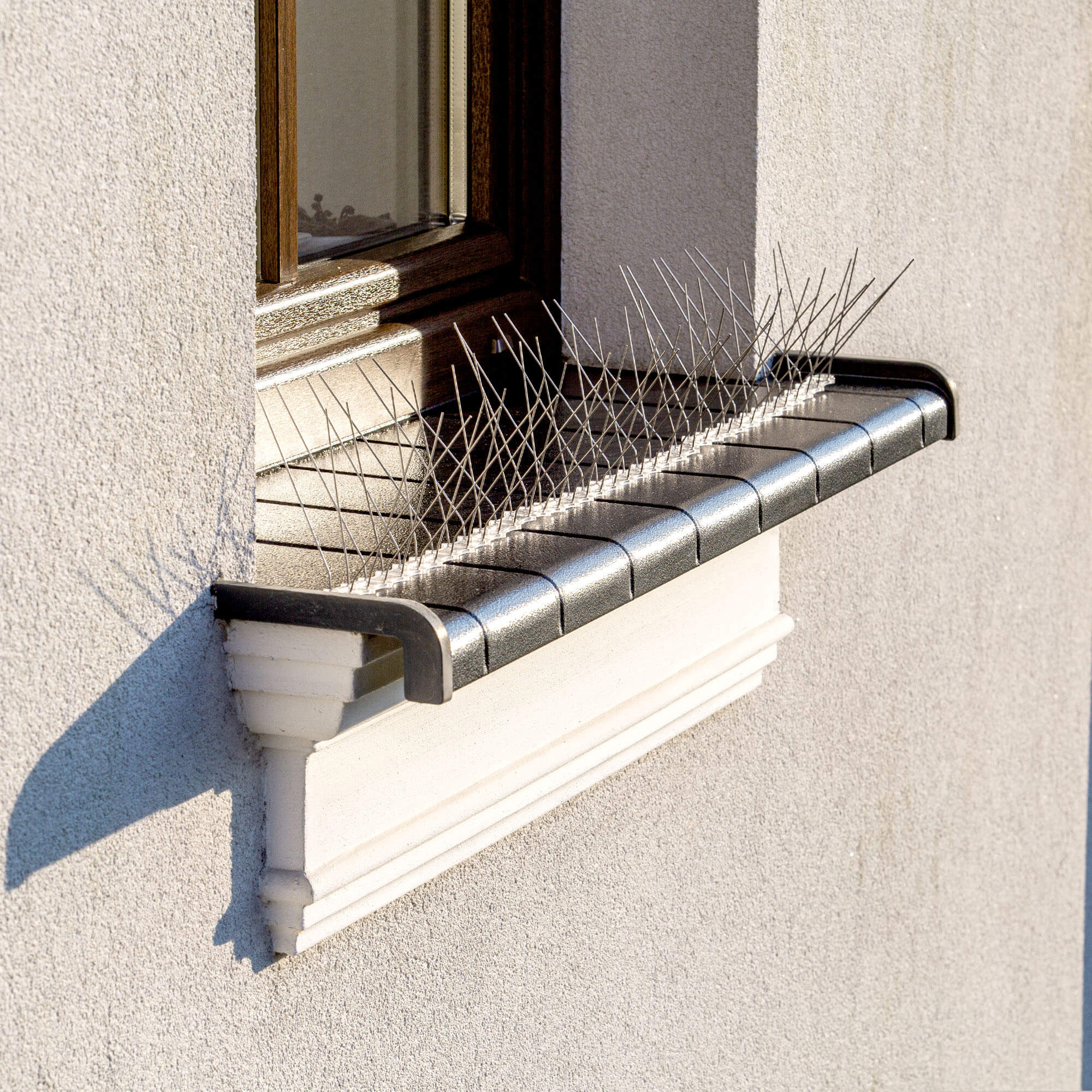 Kolce na ptaki 33 x 17 cm, srebrne