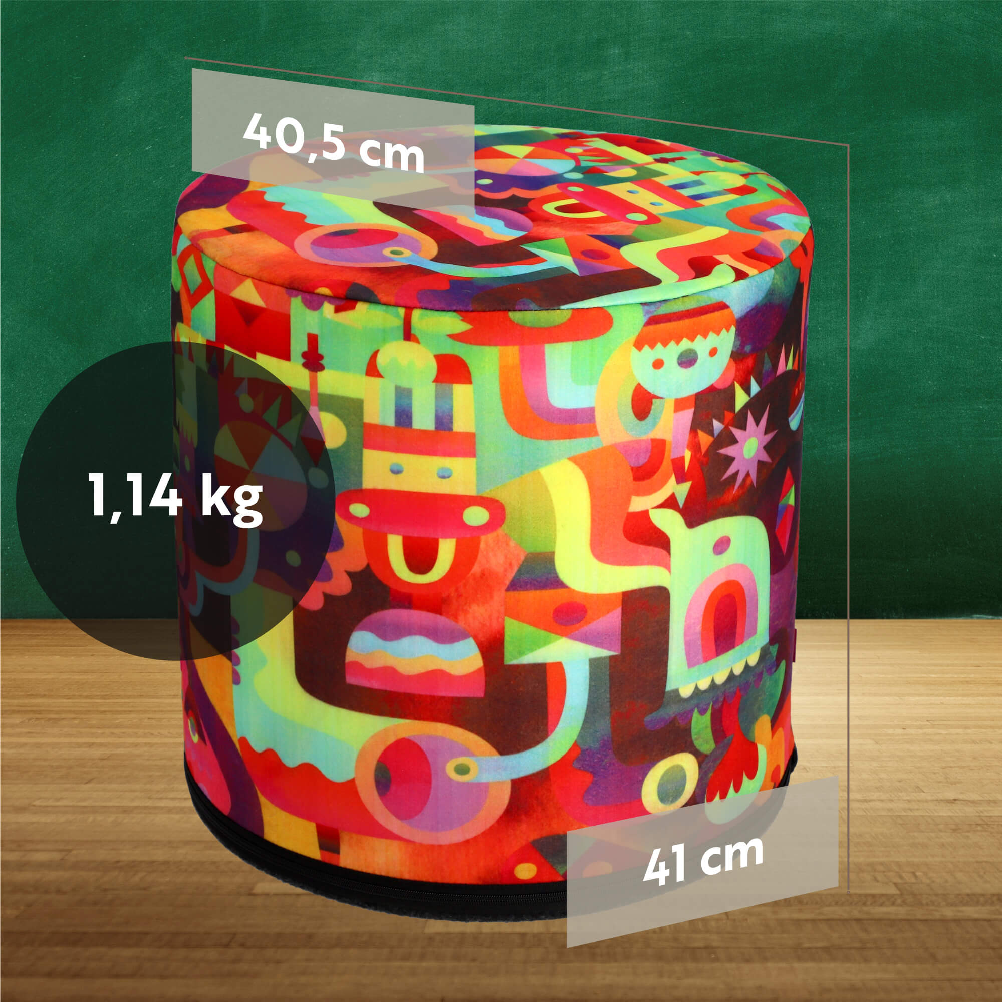 Pufa dekoracyjna Fasano 40 x 41 cm, gra