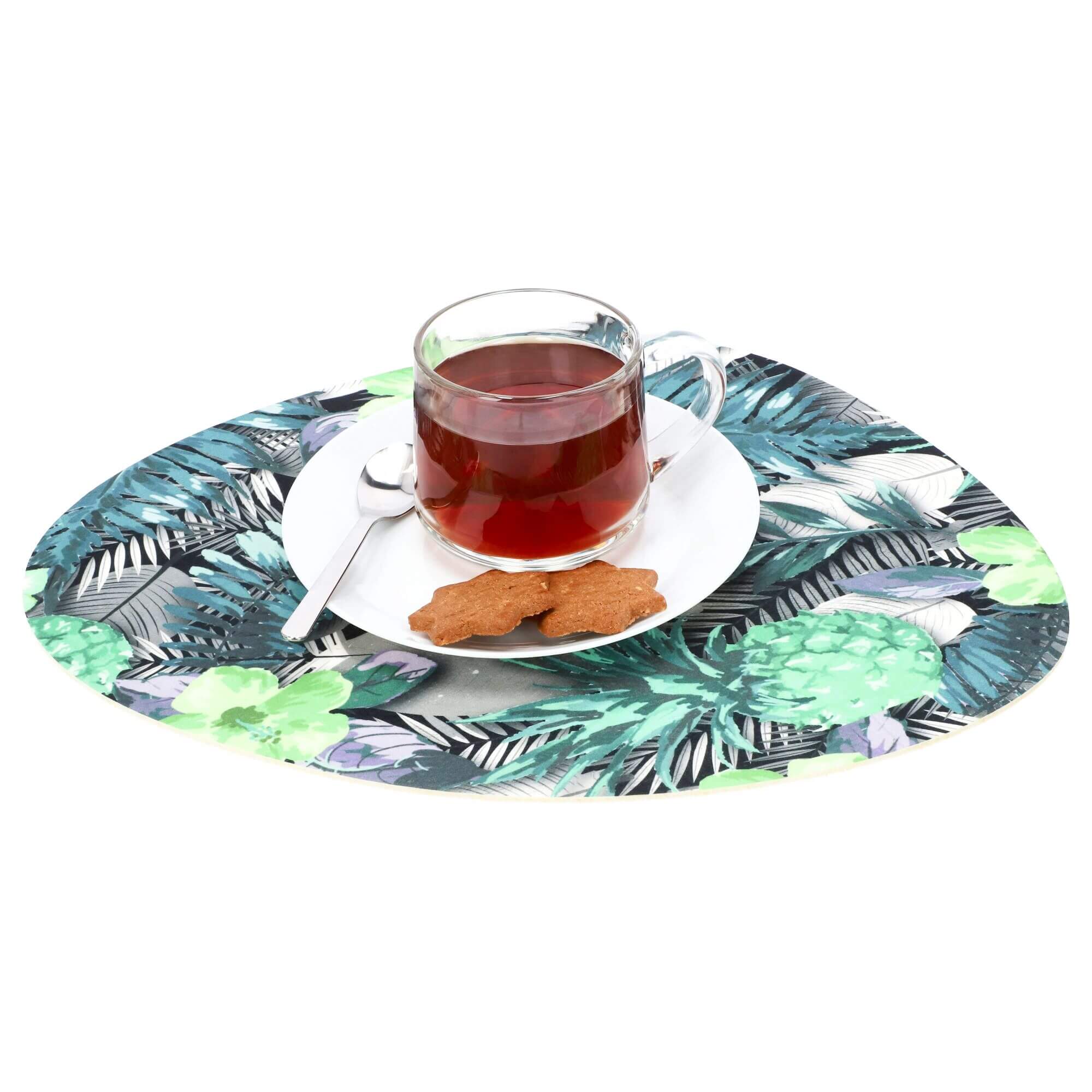 Podkładka na stół 41 x 32 cm, kwiaty i liście