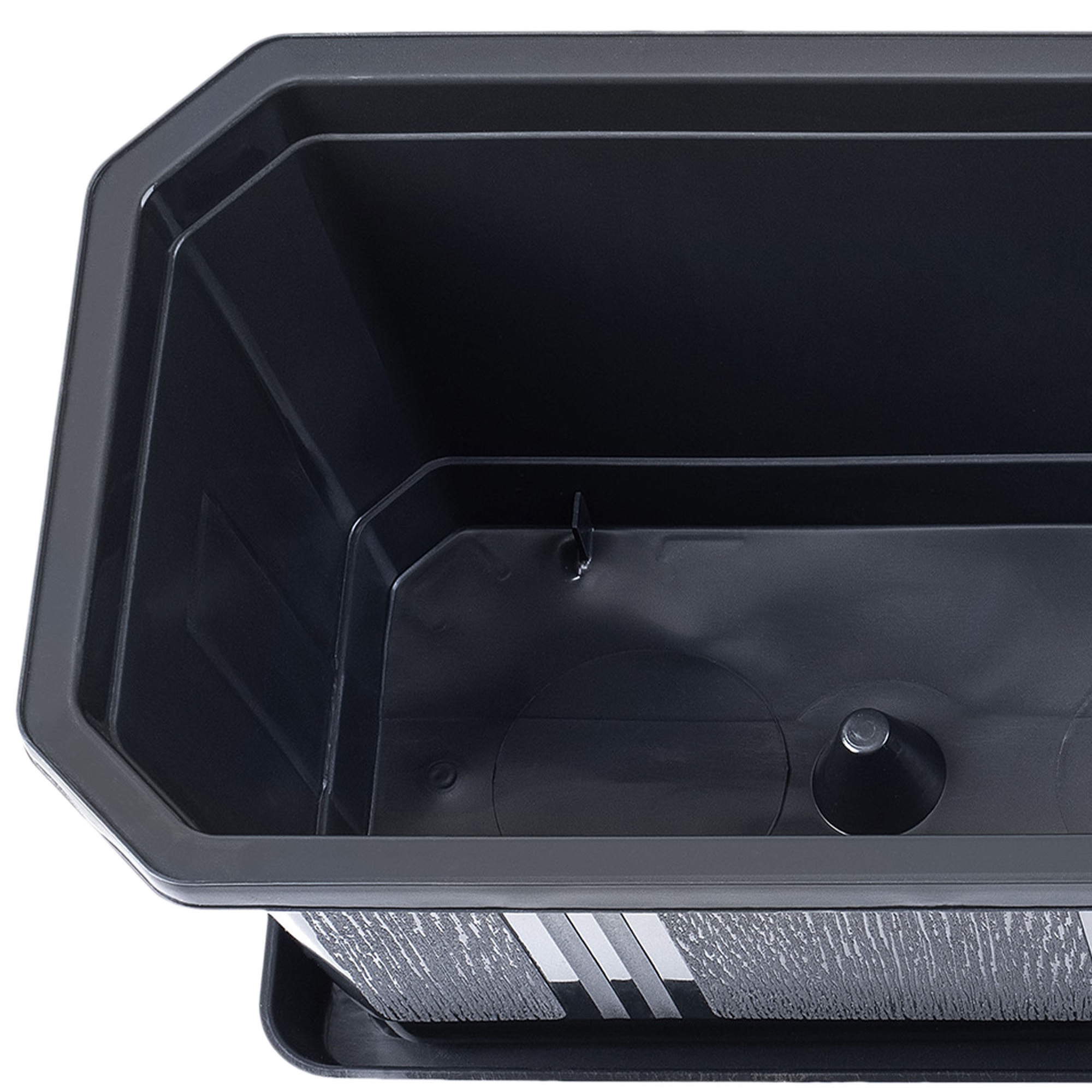 Doniczka balkonowa z uchwytami Oste 40 cm + 60 cm, grafit