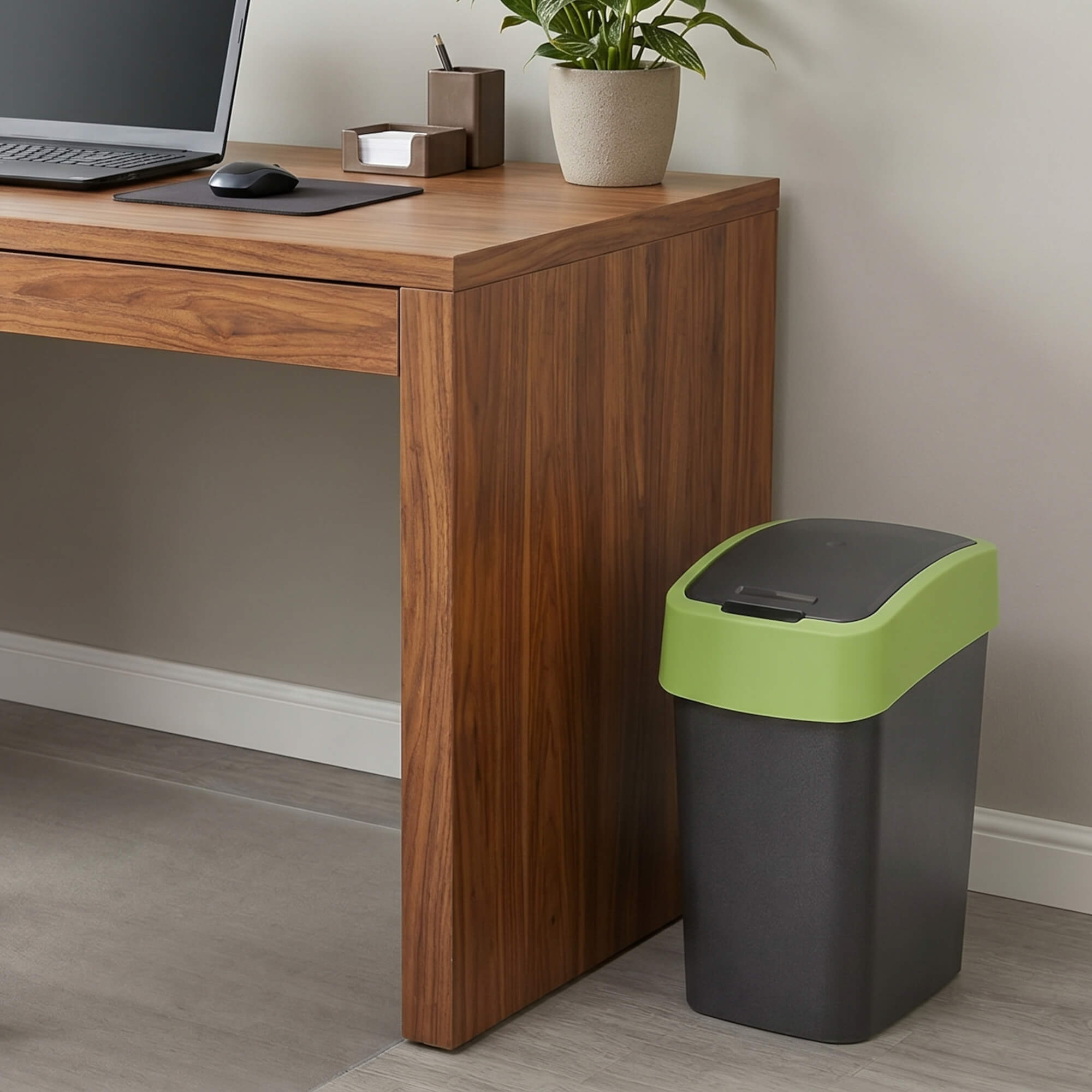 Kosz na śmieci Curver Flip Bin 9L czarno-zielony