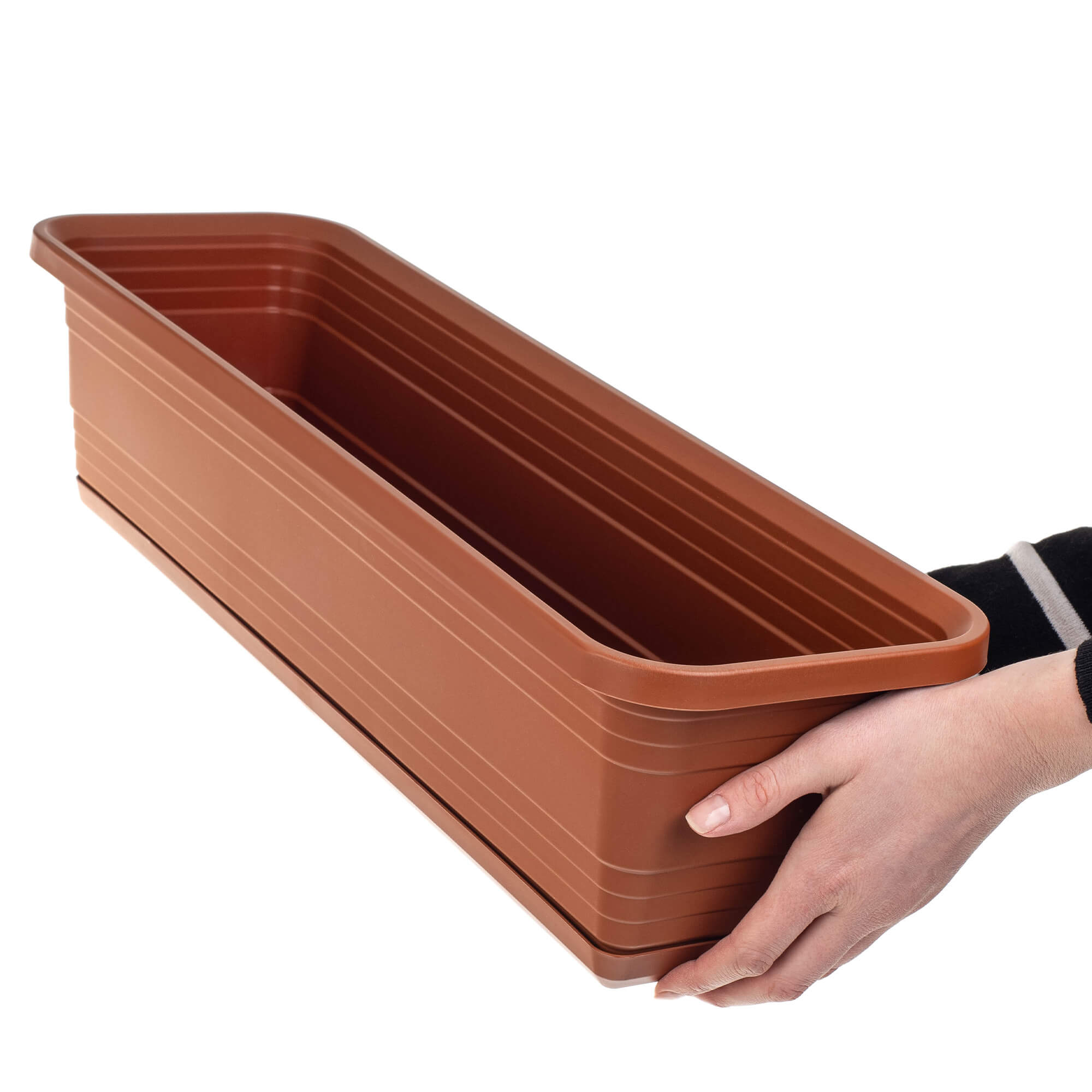 Skrzynka balkonowa z podstawką Paulin 60cm terrakota