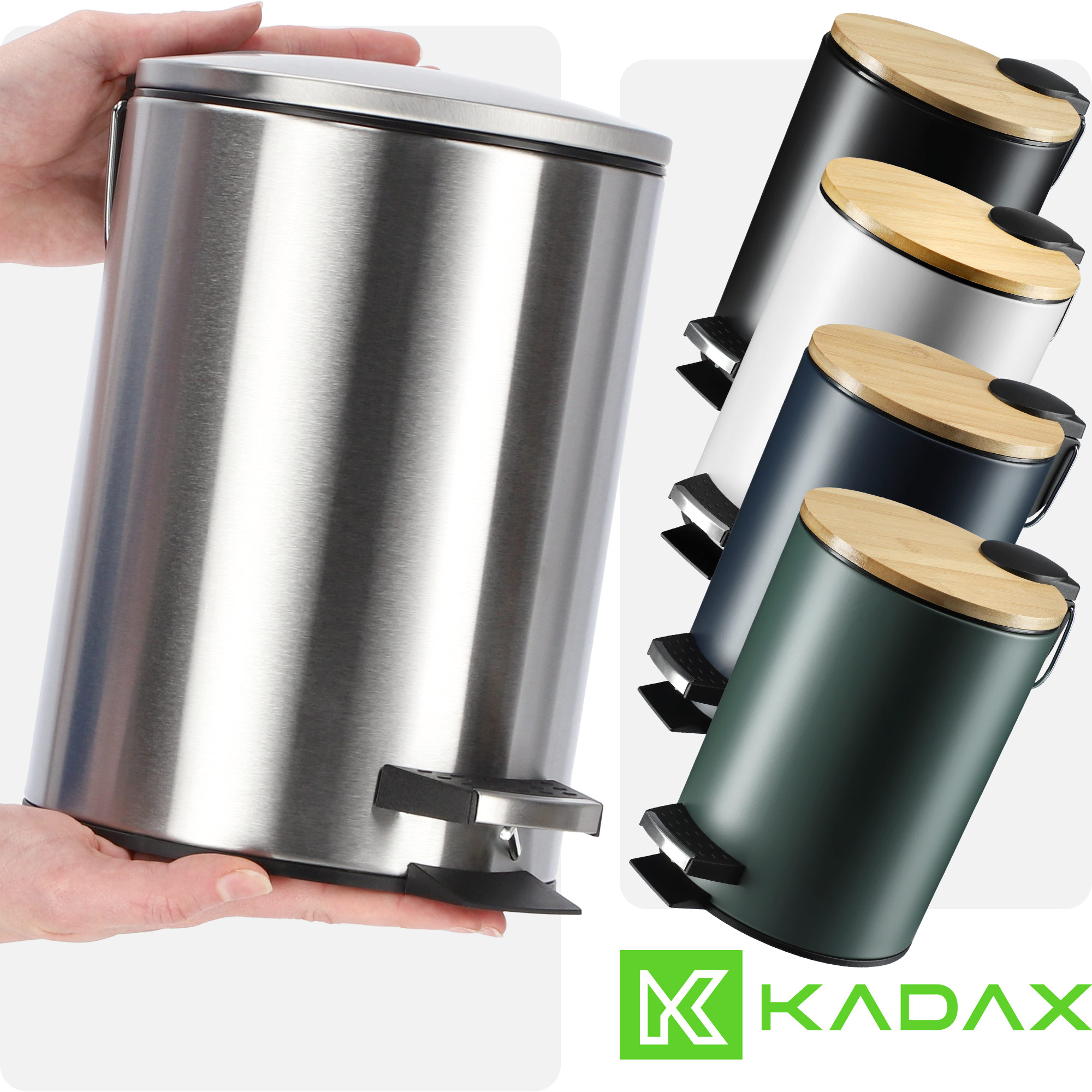 Kosz łazienkowy Linter stalowy, 3L