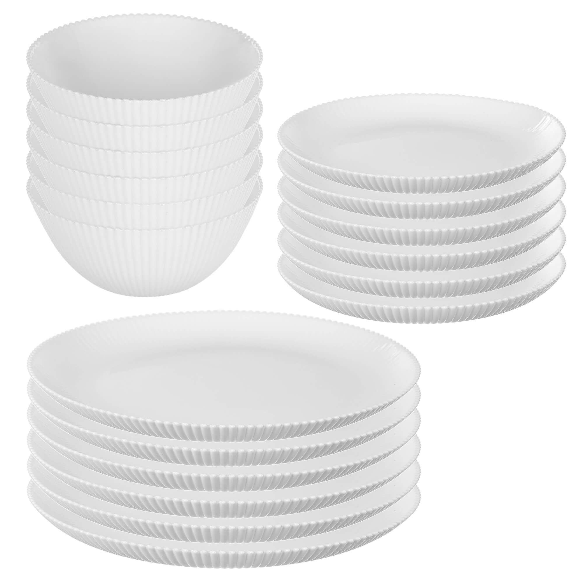 Zestaw obiadowy Regno biały 6 kompletów