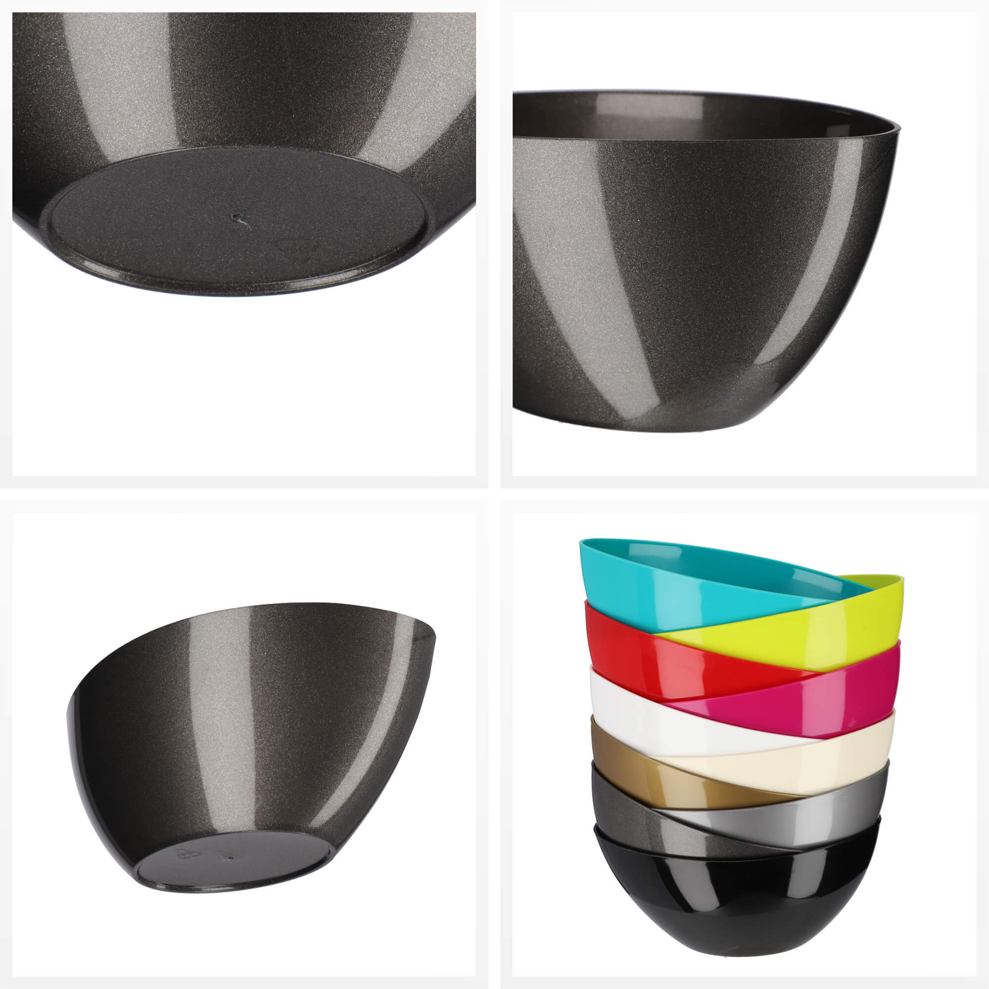 Doniczka na kwiaty Ptuj owalna 30cm, grafitowa