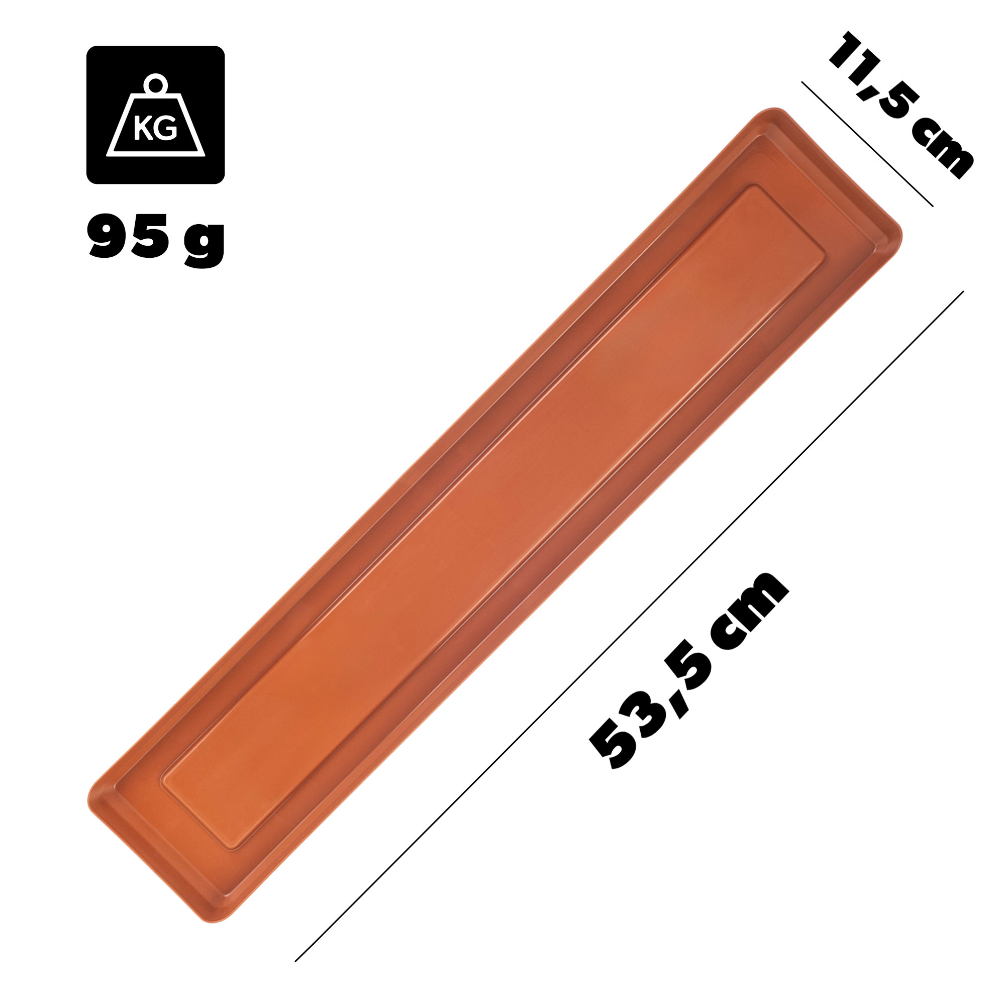 Skrzynka balkonowa z podstawką Paulin 60cm terrakota