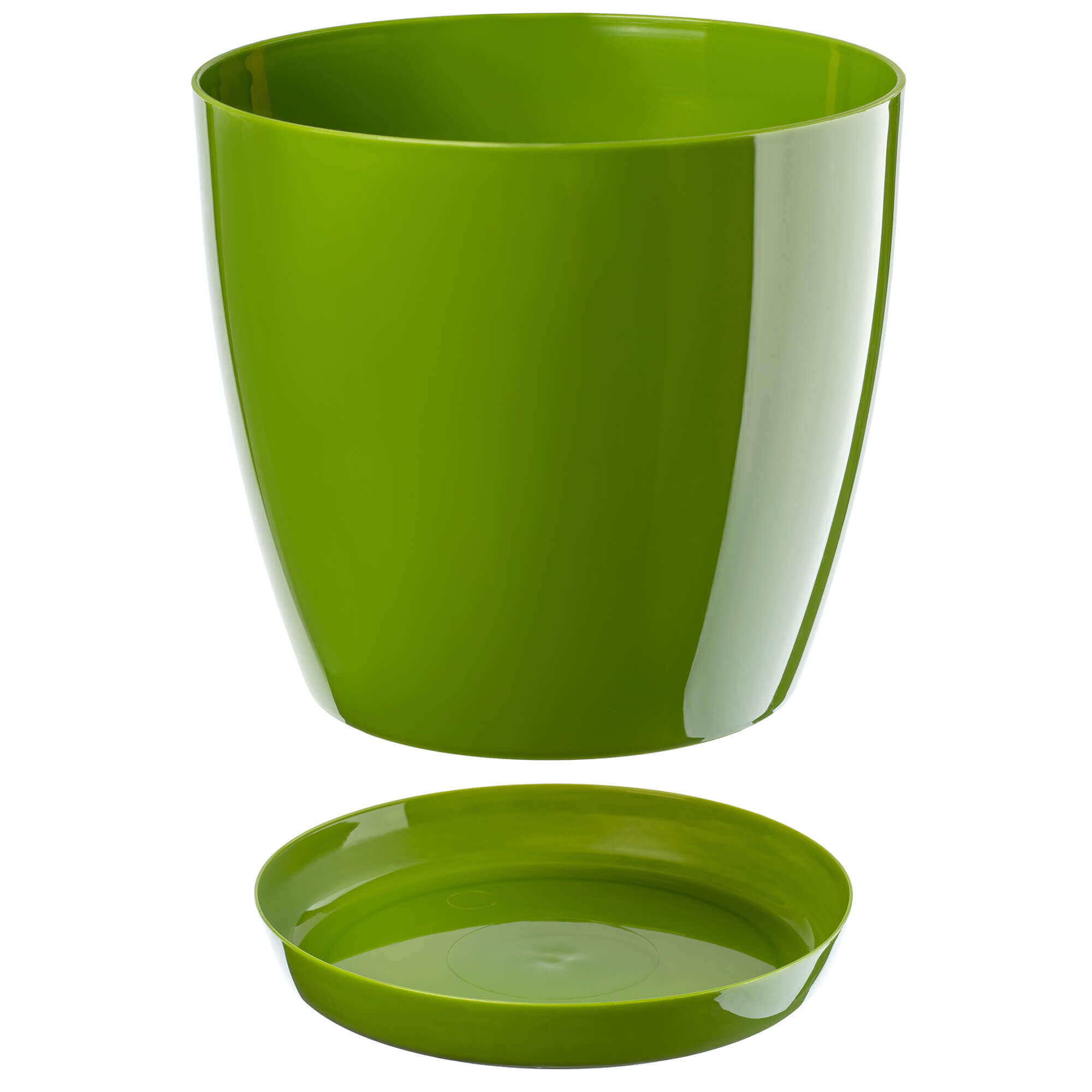 Doniczka Agen z podstawką 18 cm, zielona