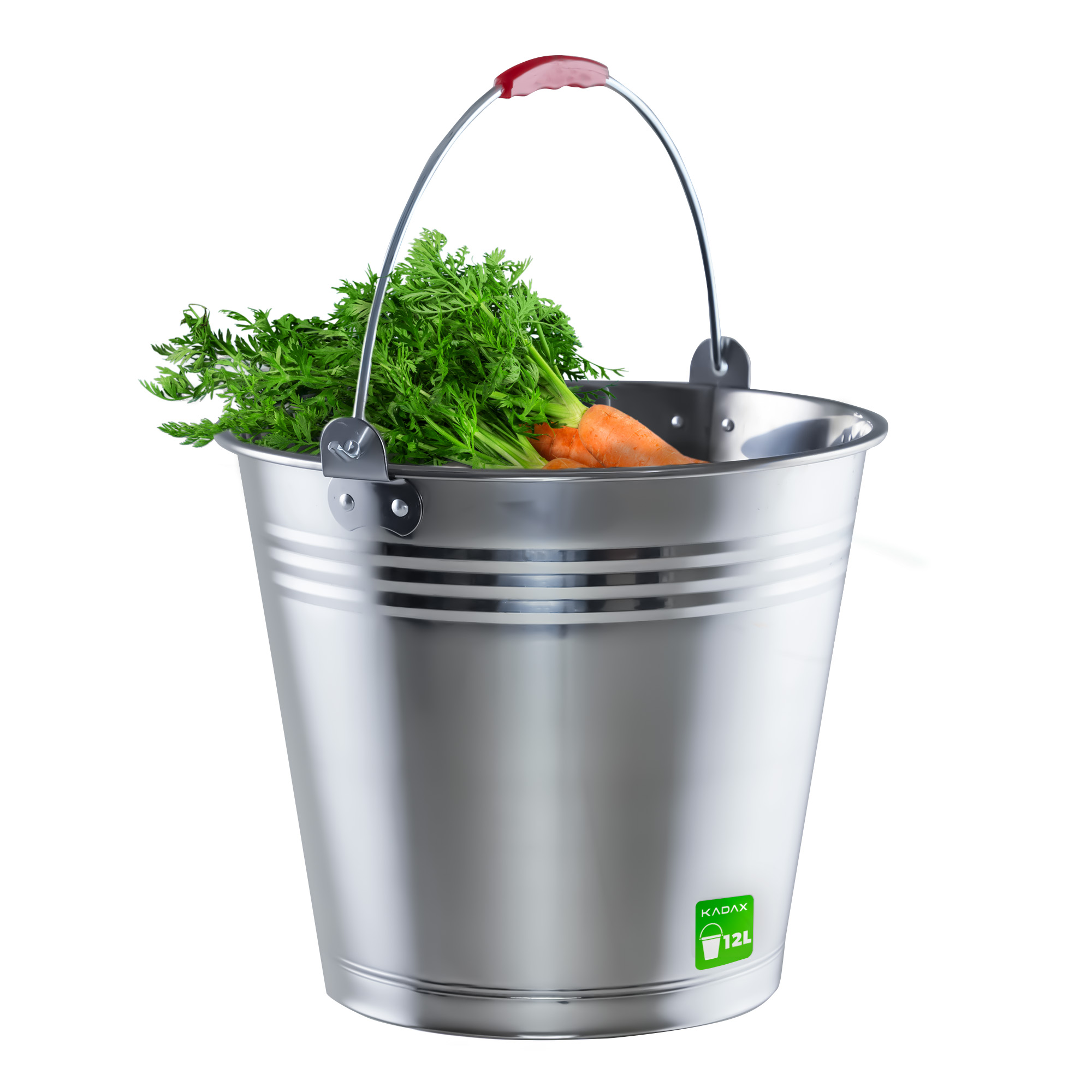 Wiadro nierdzewne Ciney z uchwytem 12L