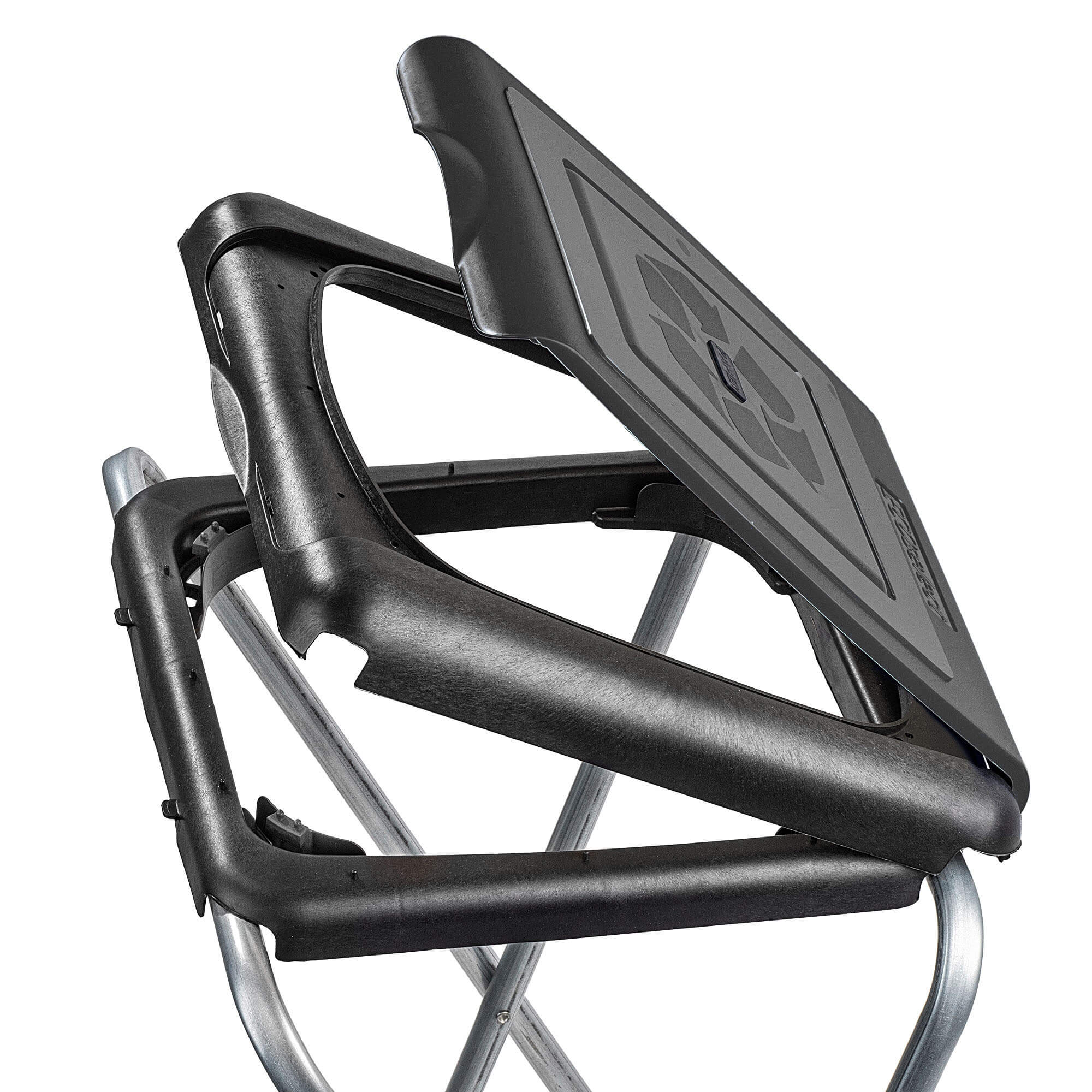 Stojak pojedynczy do segregacji odpadów Amal, czarny