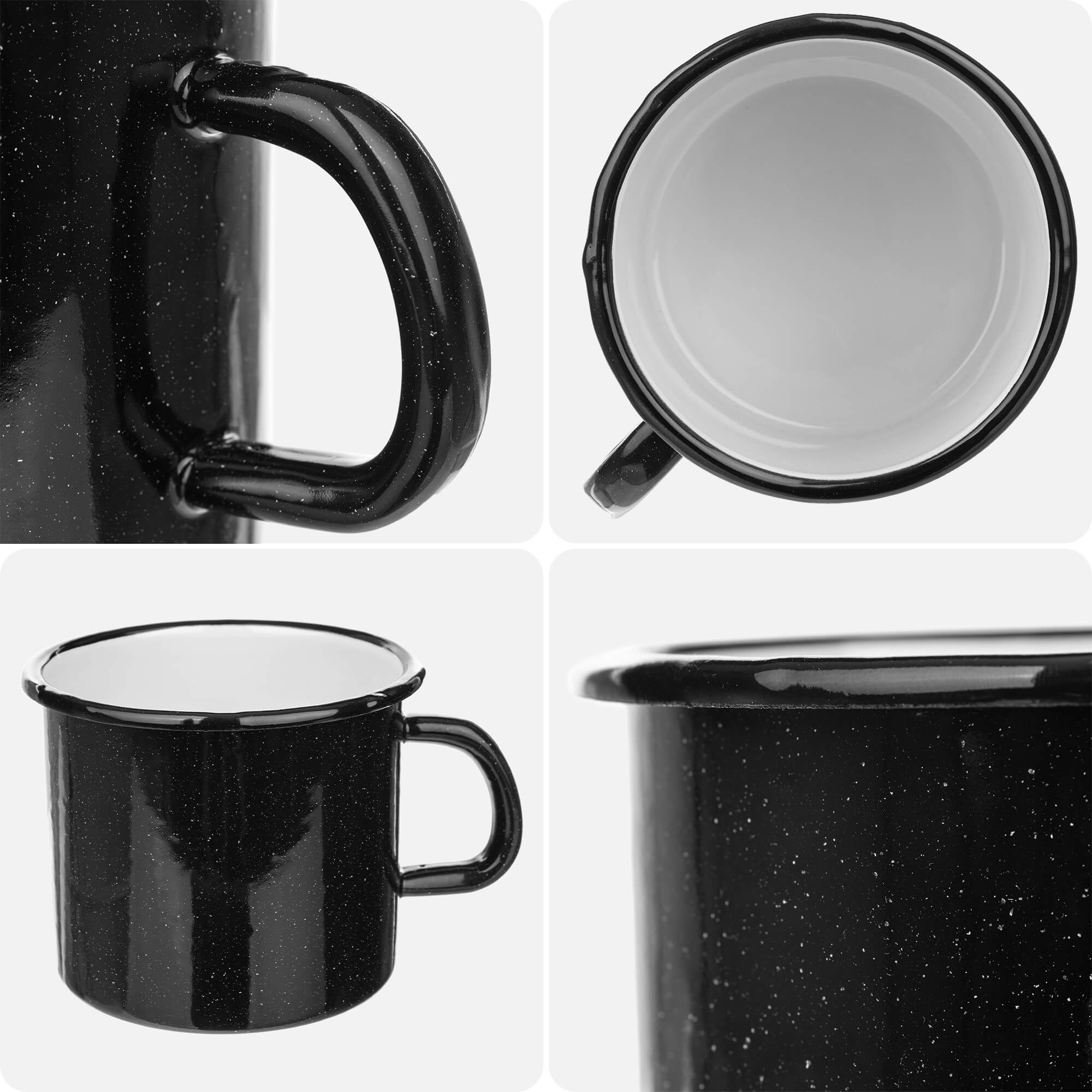 Kubek emaliowany Scerni 800 ml czarny