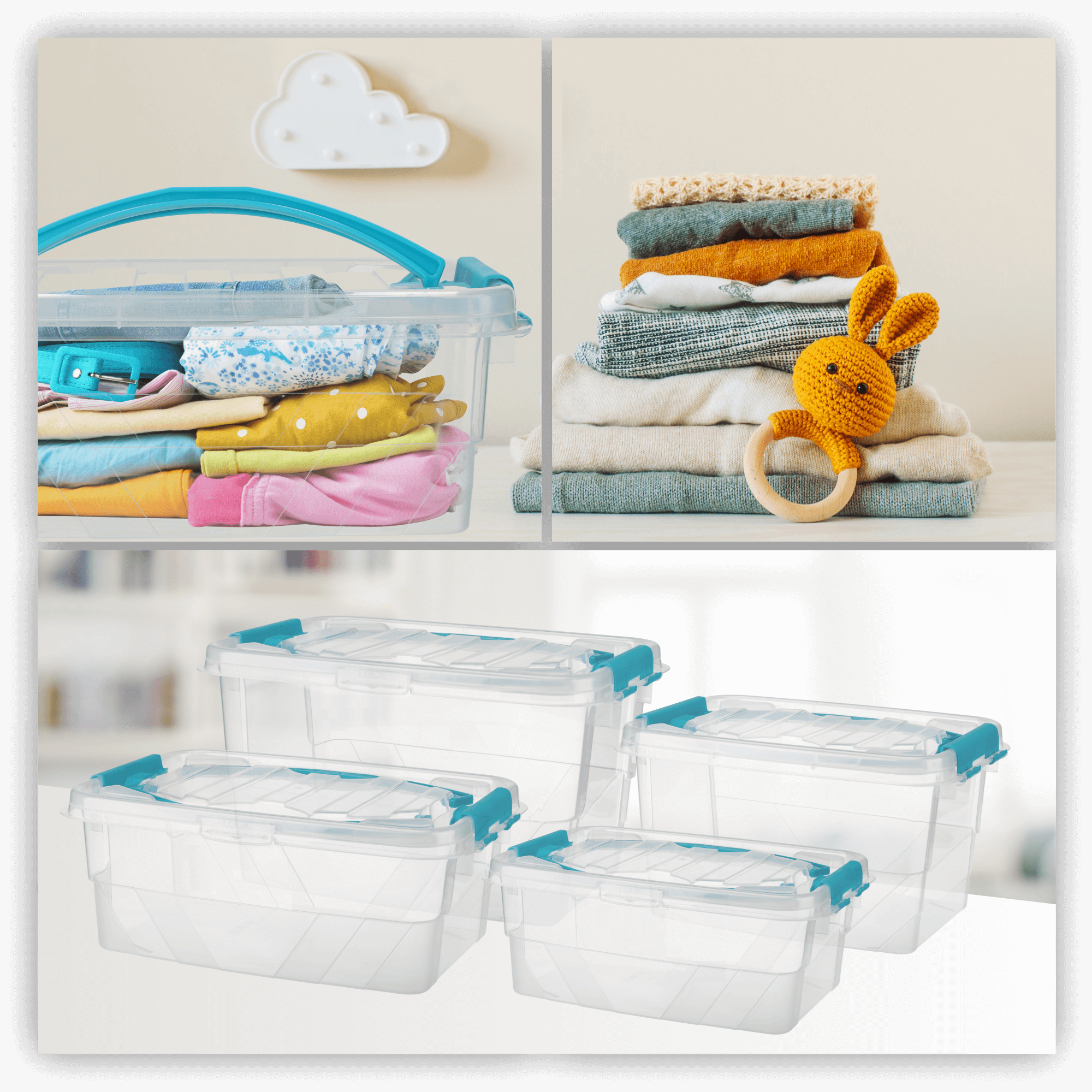 Pojemnik do przechowywania z pokrywą 5.7L, niebieski