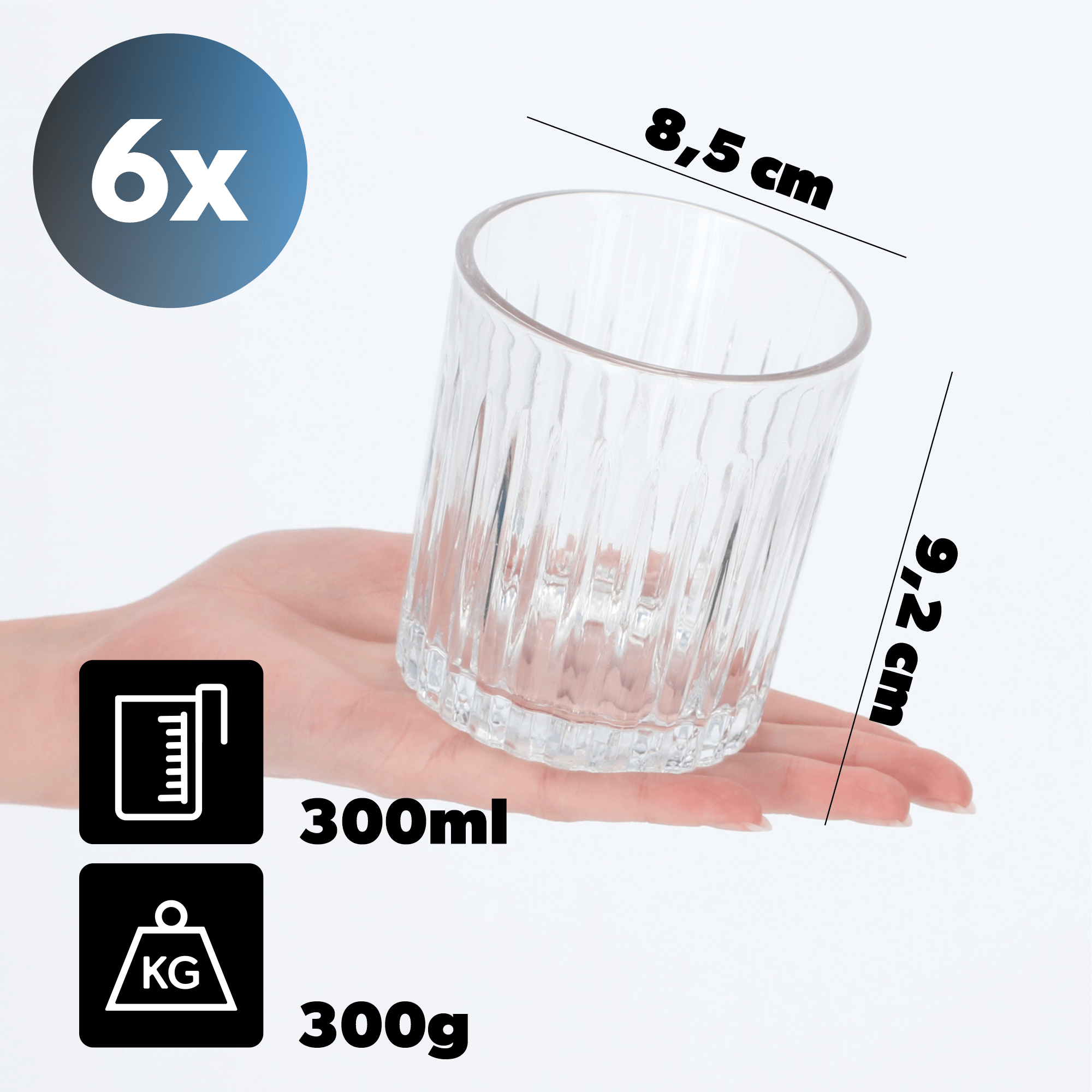 Szklanki do whisky i drinków Bargano 300 ml, 6 szt.