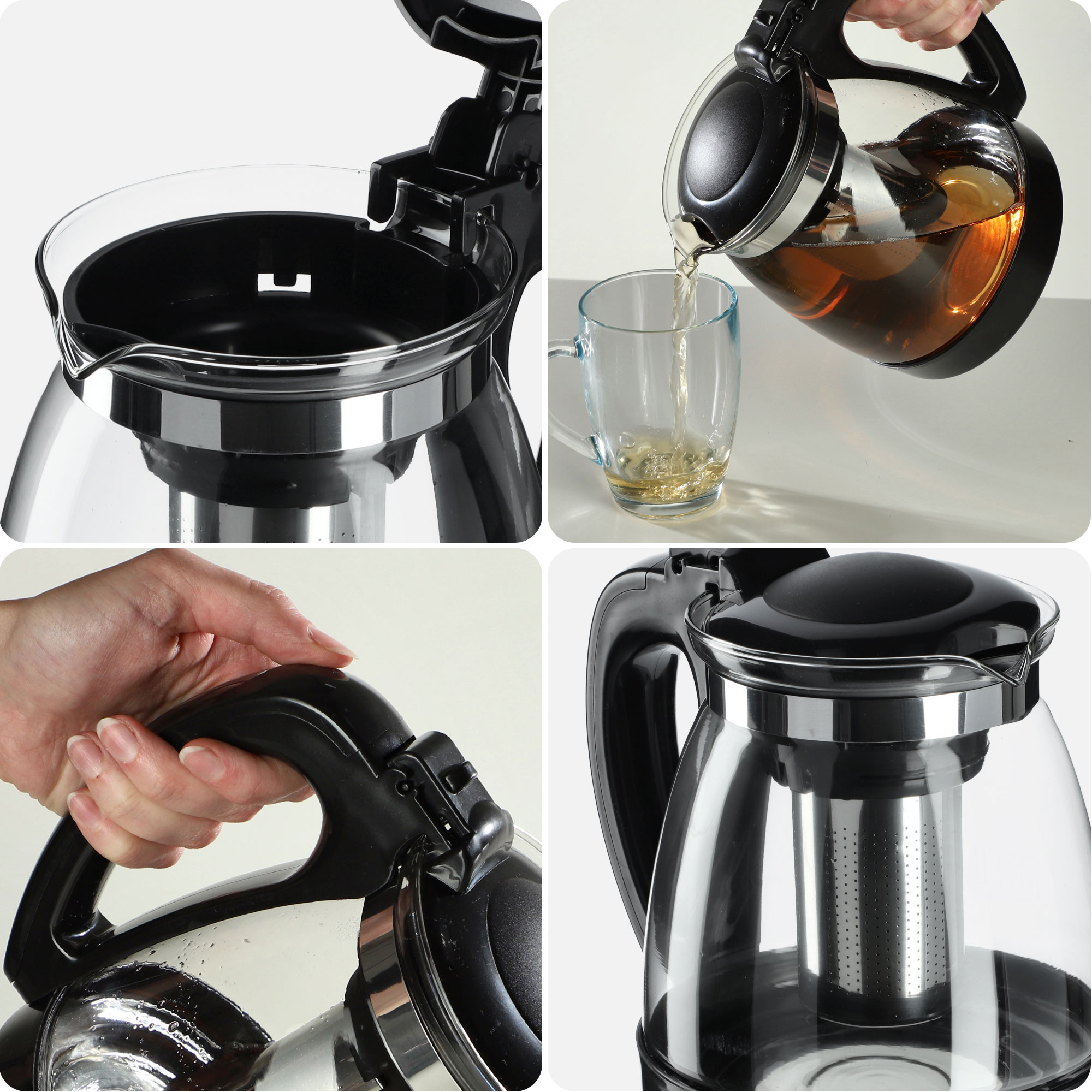 Dzbanek szklany z zaparzaczem Invrea 2.2L