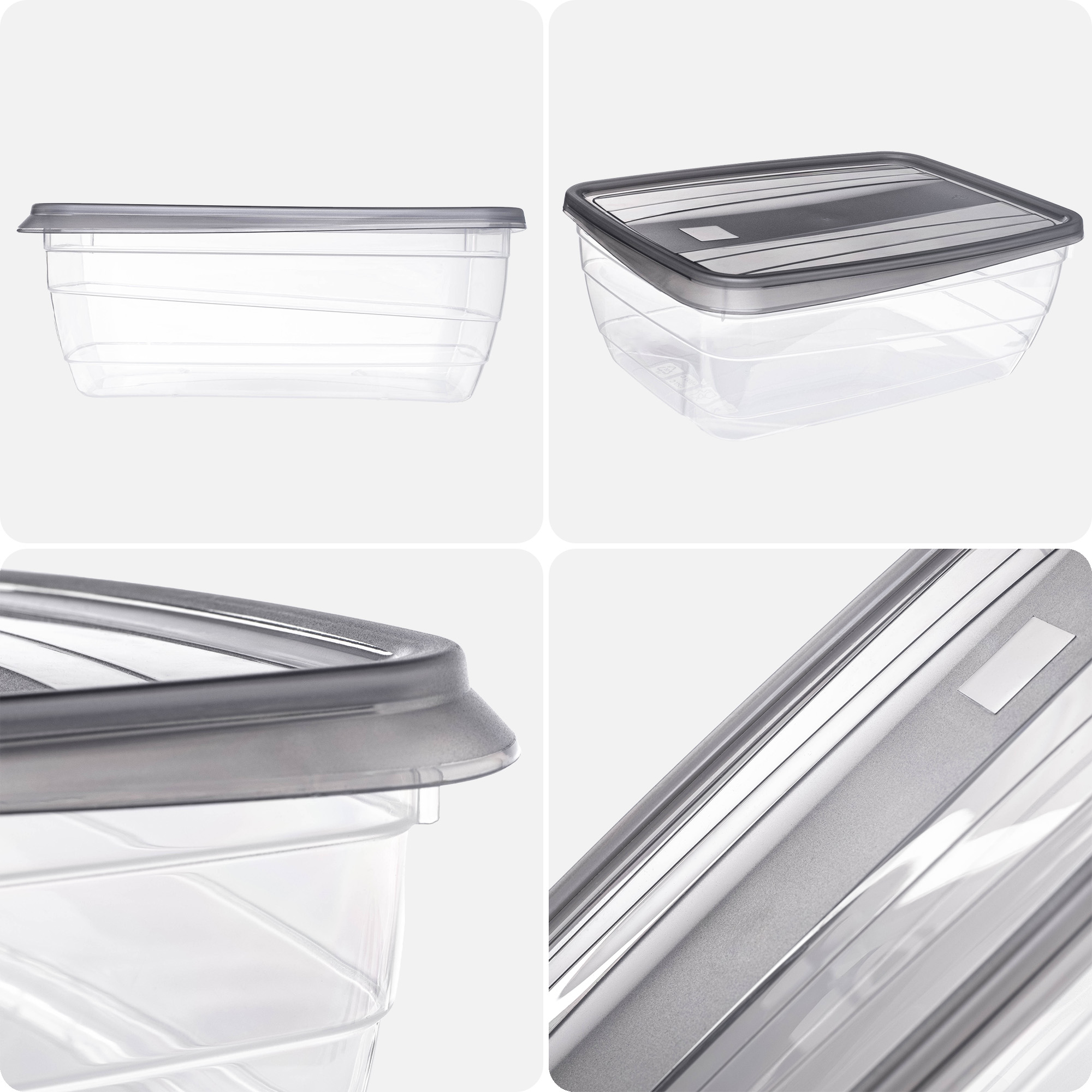 Pojemnik na żywność Curver Vedo 2L, szary