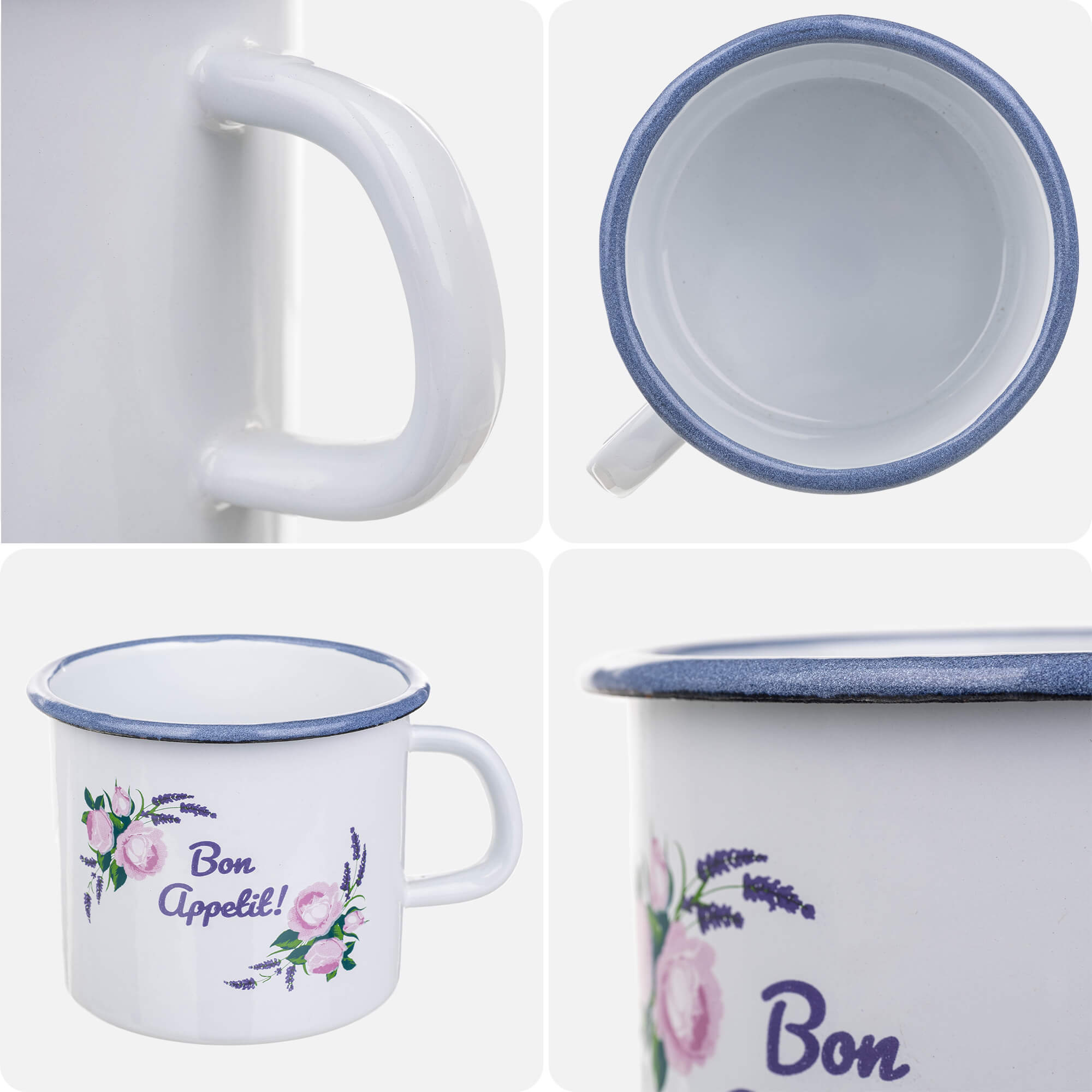 Kubek emaliowany Scerni 400 ml biały