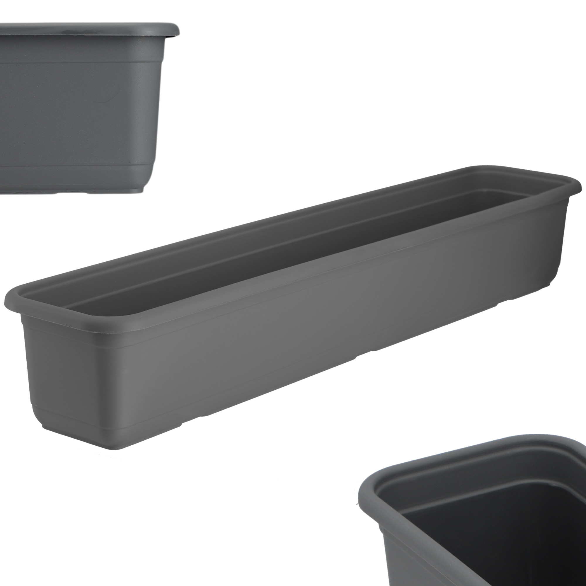 Skrzynka balkonowa Evron 80 cm, antracyt