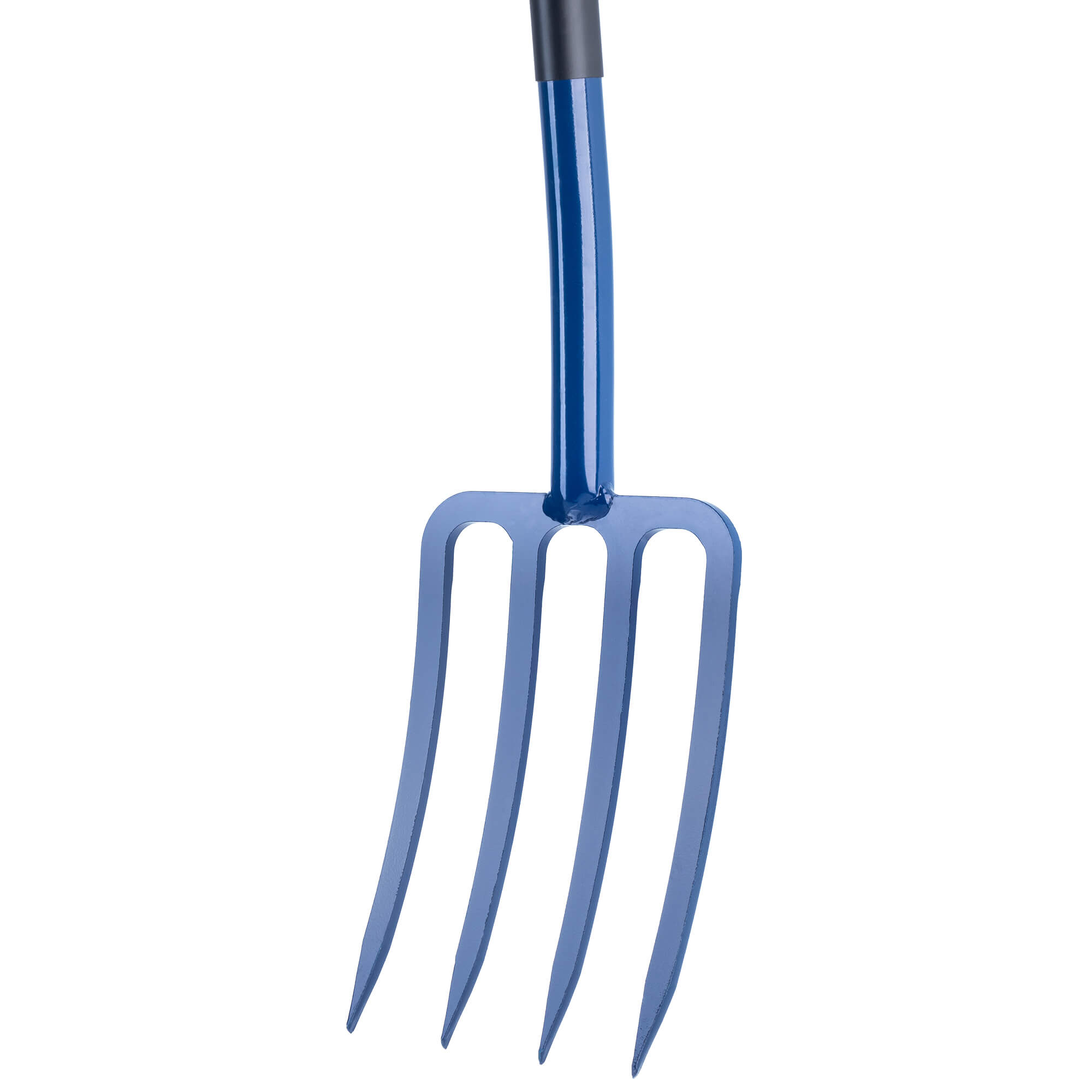 Widły metalowe 4-zębne 123 cm, niebieskie