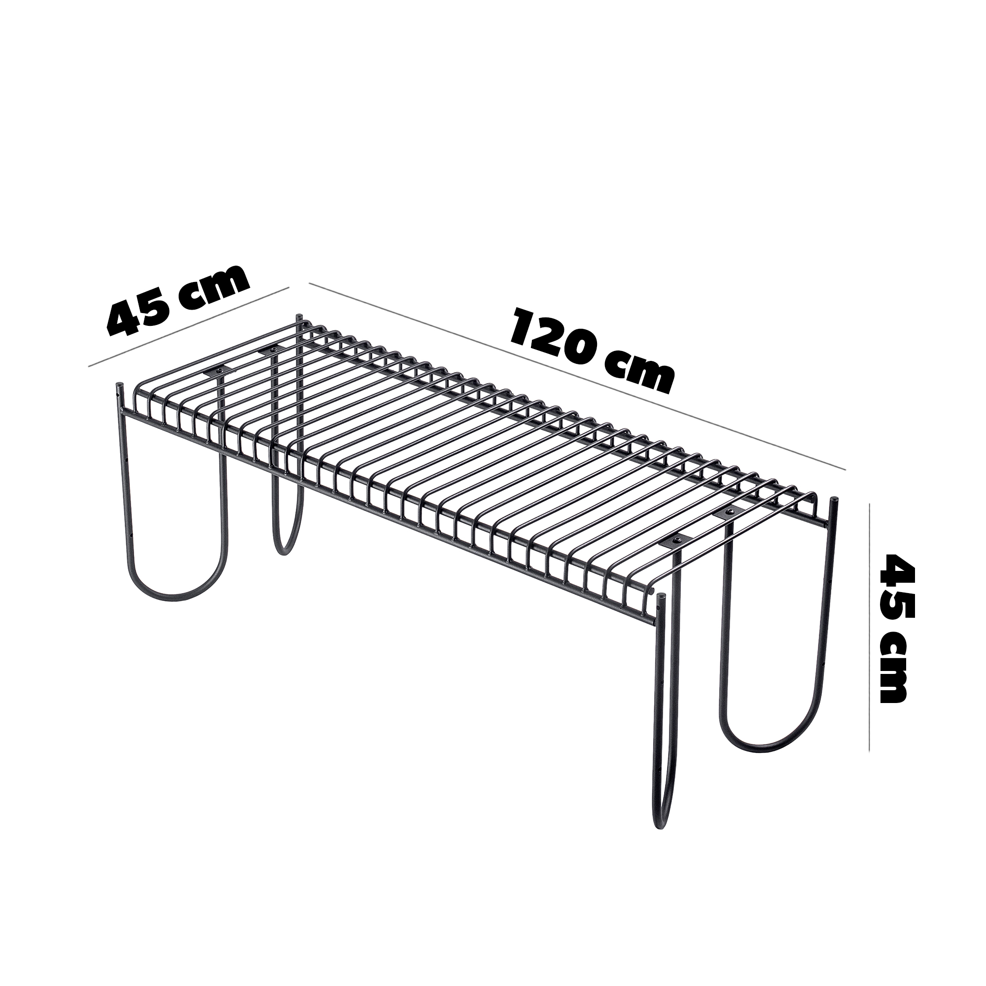 Ławka do ogrodu Ruste 120 x 45 cm, czarna