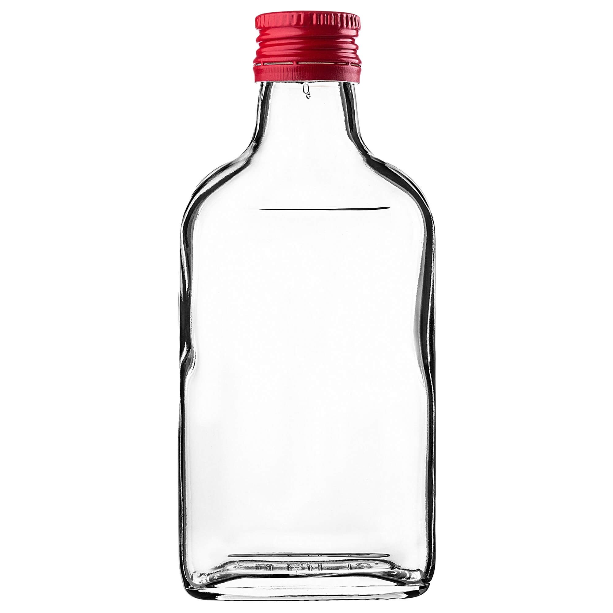 Butelka piersiówka Viane 200ml z czerwoną zakrętką 5 szt.