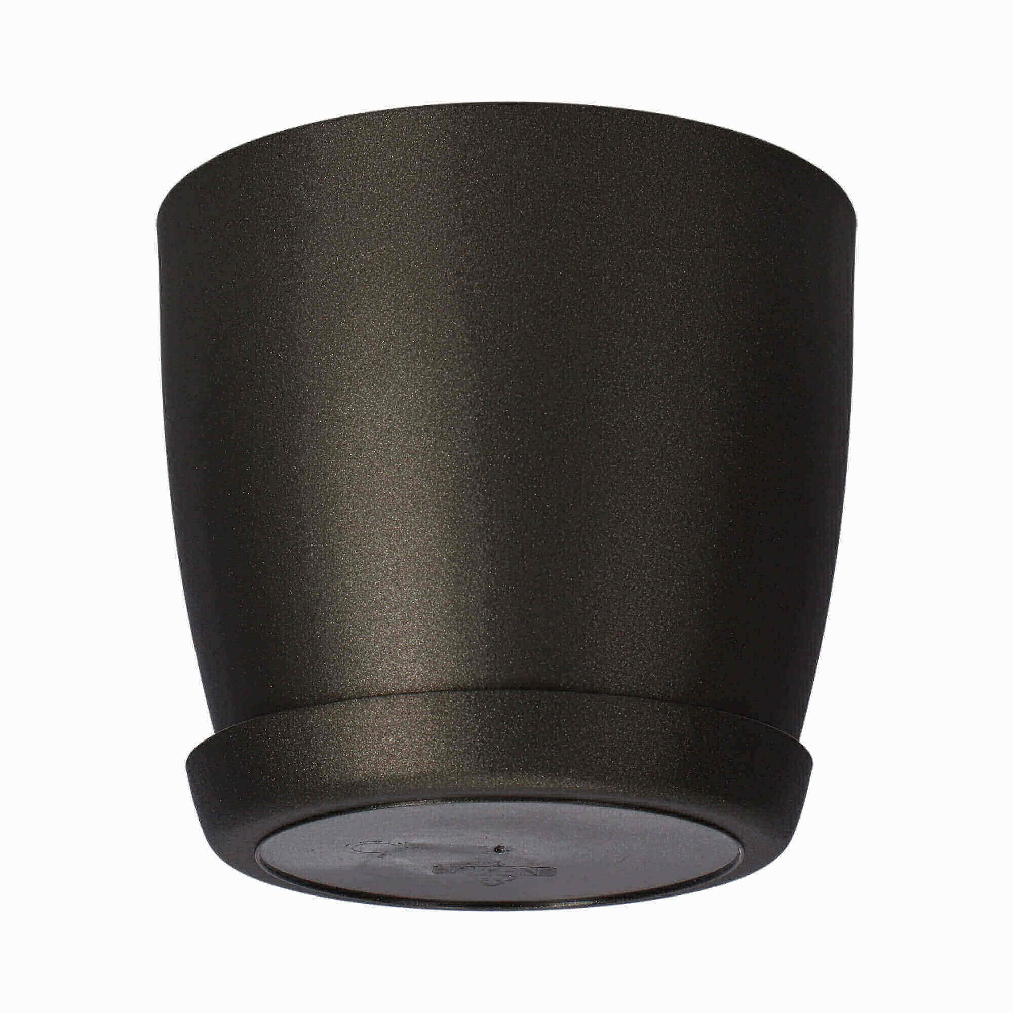 Doniczka Agen z podstawką 25 cm, matowa grafitowa