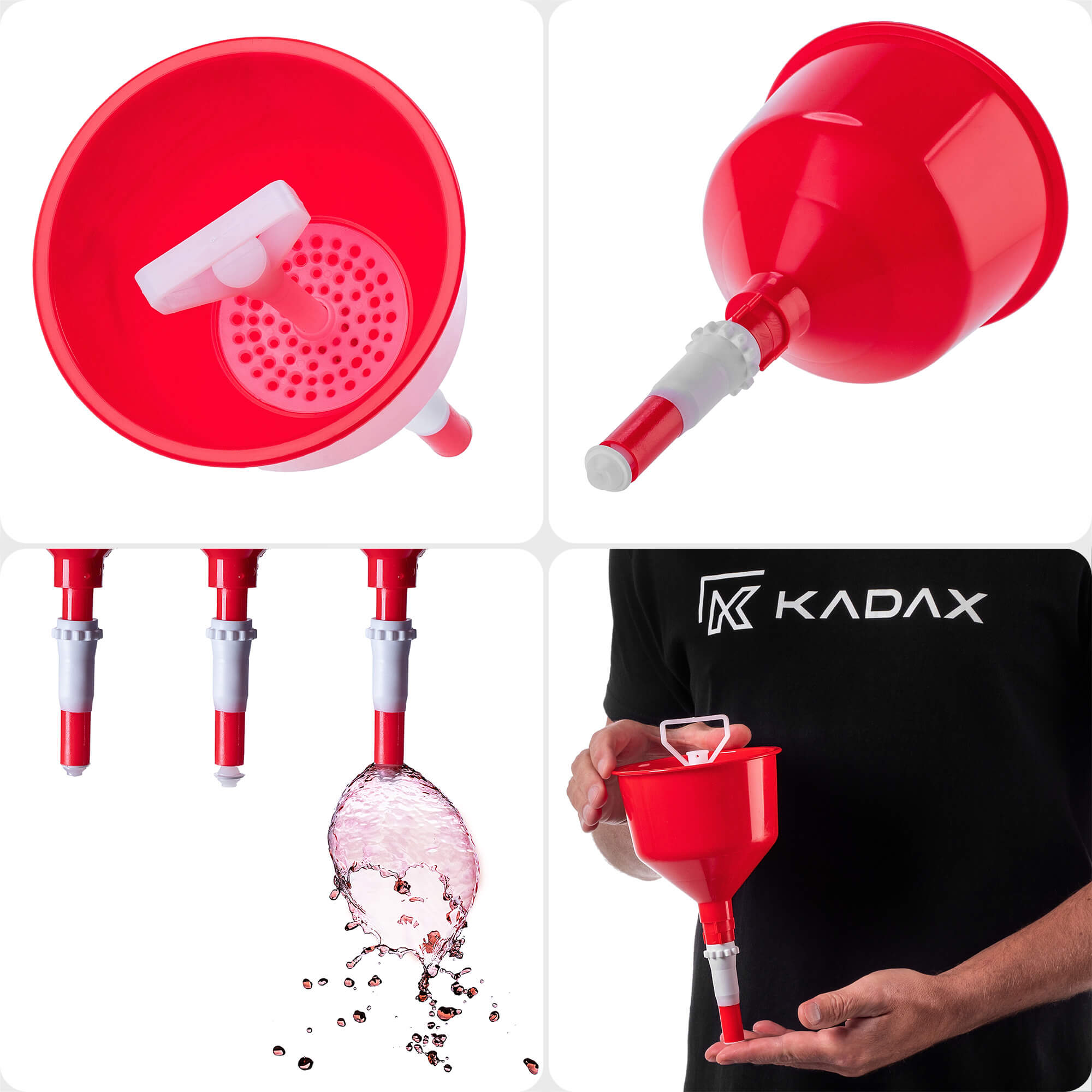 Lejek półautomatyczny z sitkiem Canolo 13 x 24 cm czerwony