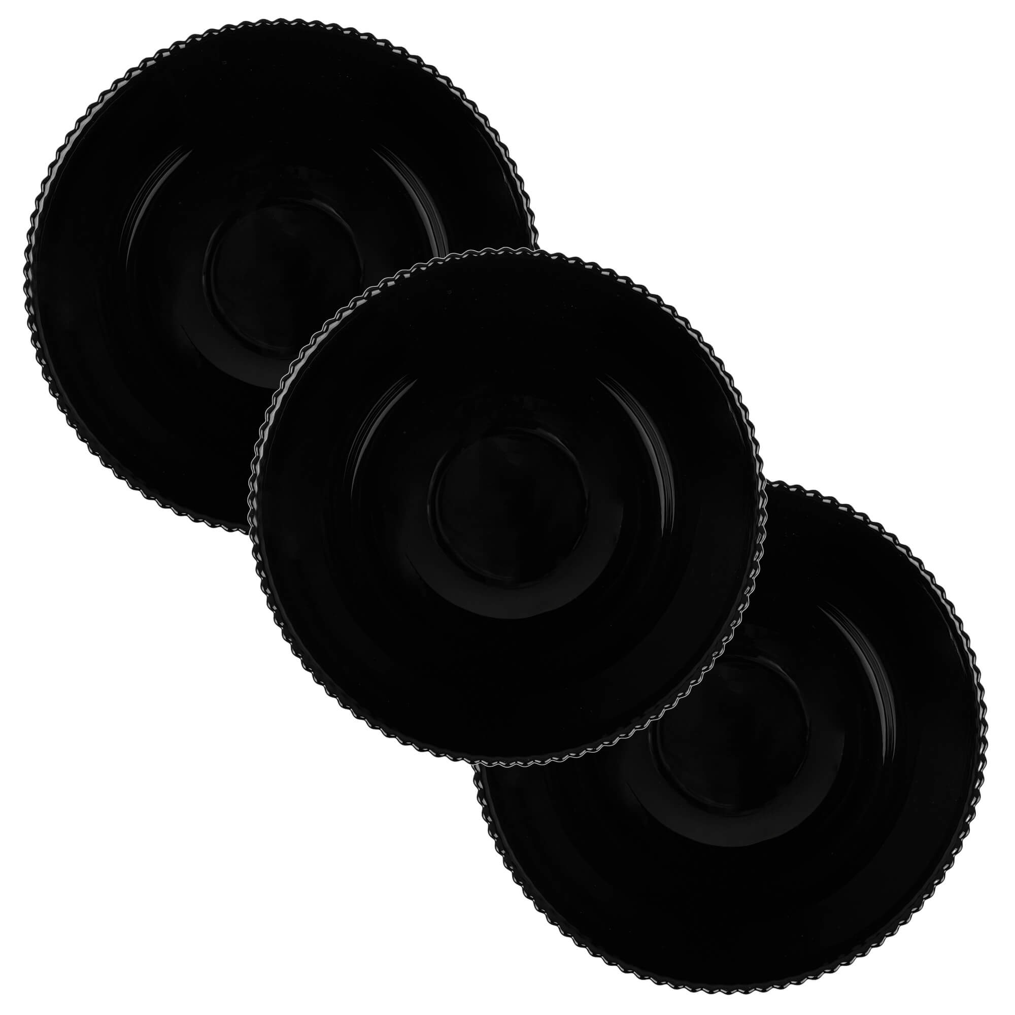 Salaterka szklana Regno 20.3 cm czarna 3 szt.