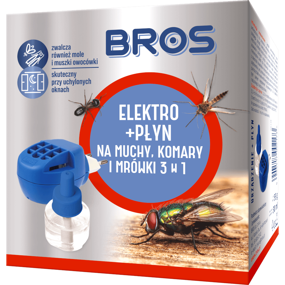 Bros Elektrofumigator owadobójczy z płynem 3 w 1