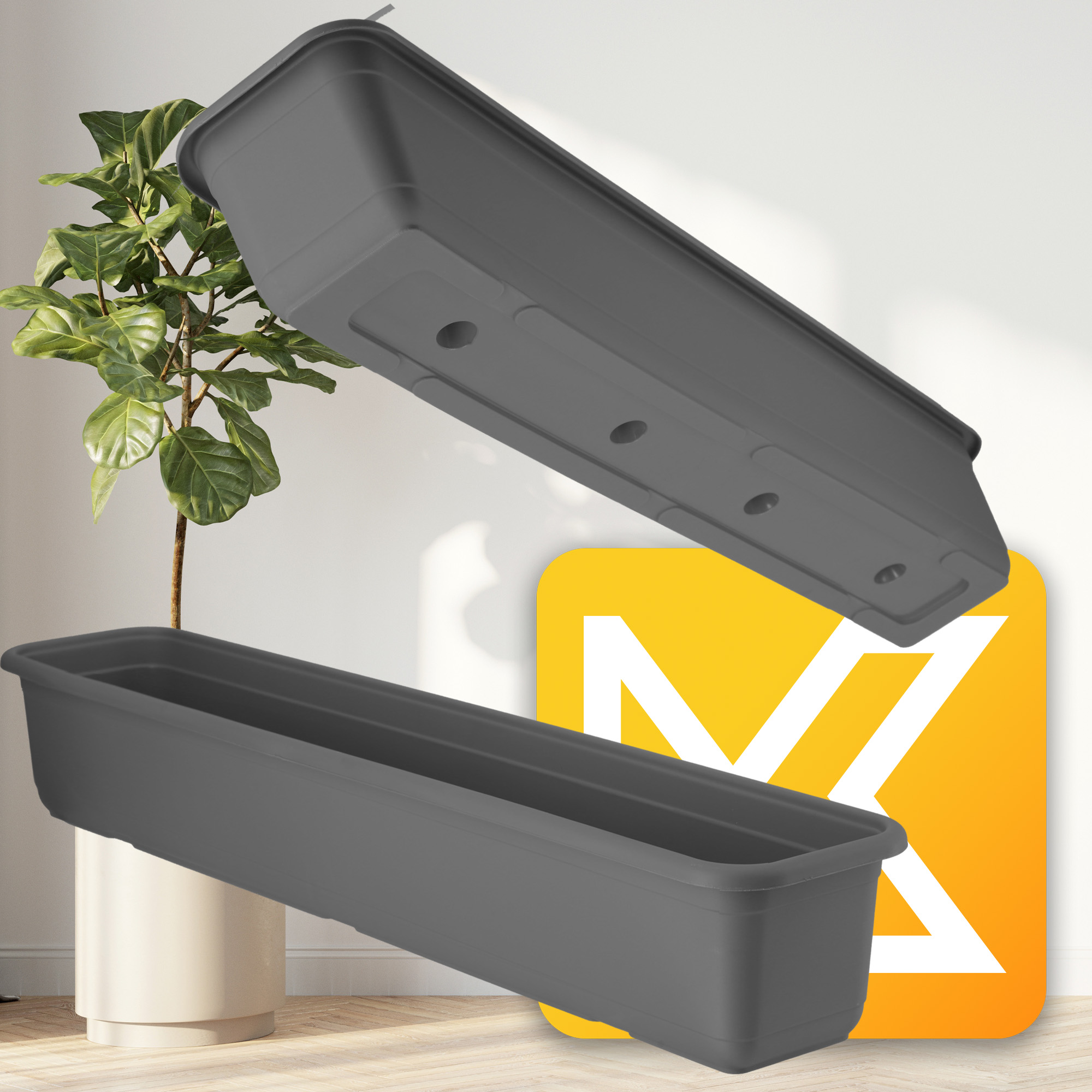 Skrzynka balkonowa Evron 80 cm, antracyt