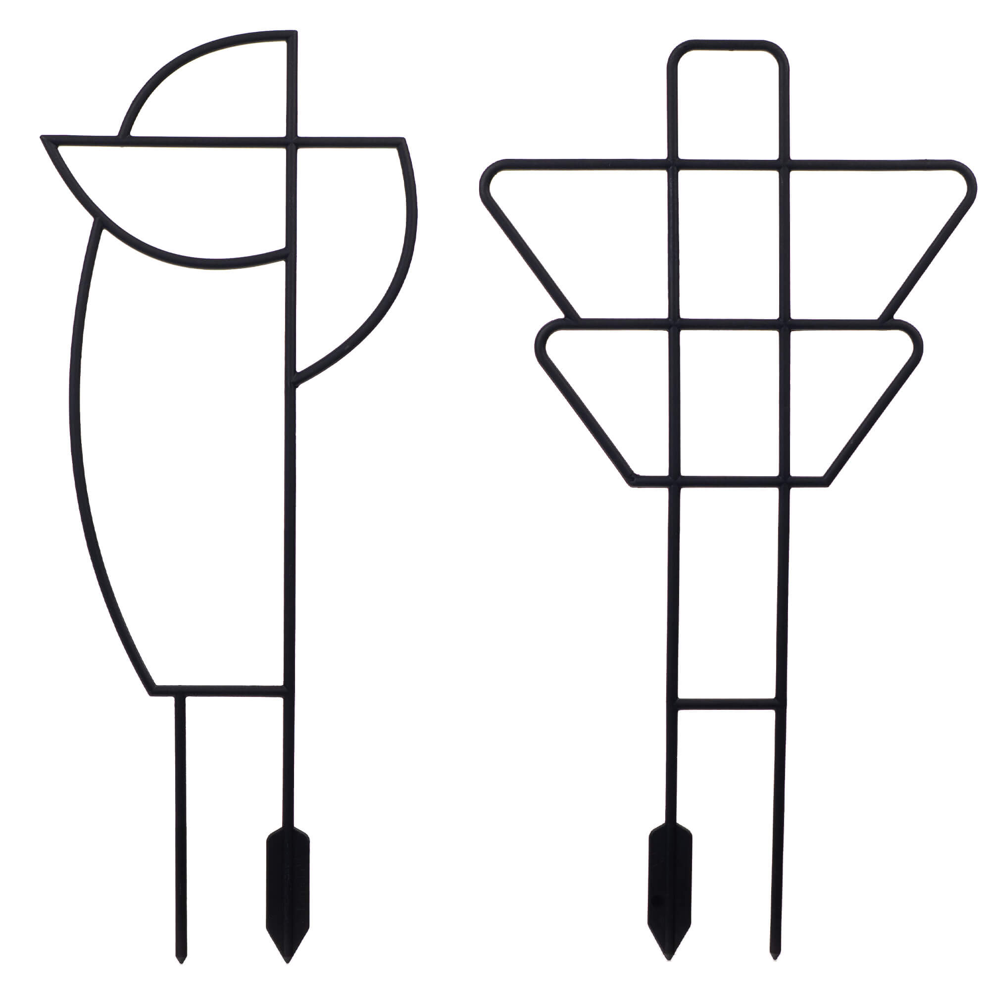 Podpórki do roślin Cerreto geometryczne 43 cm czarne