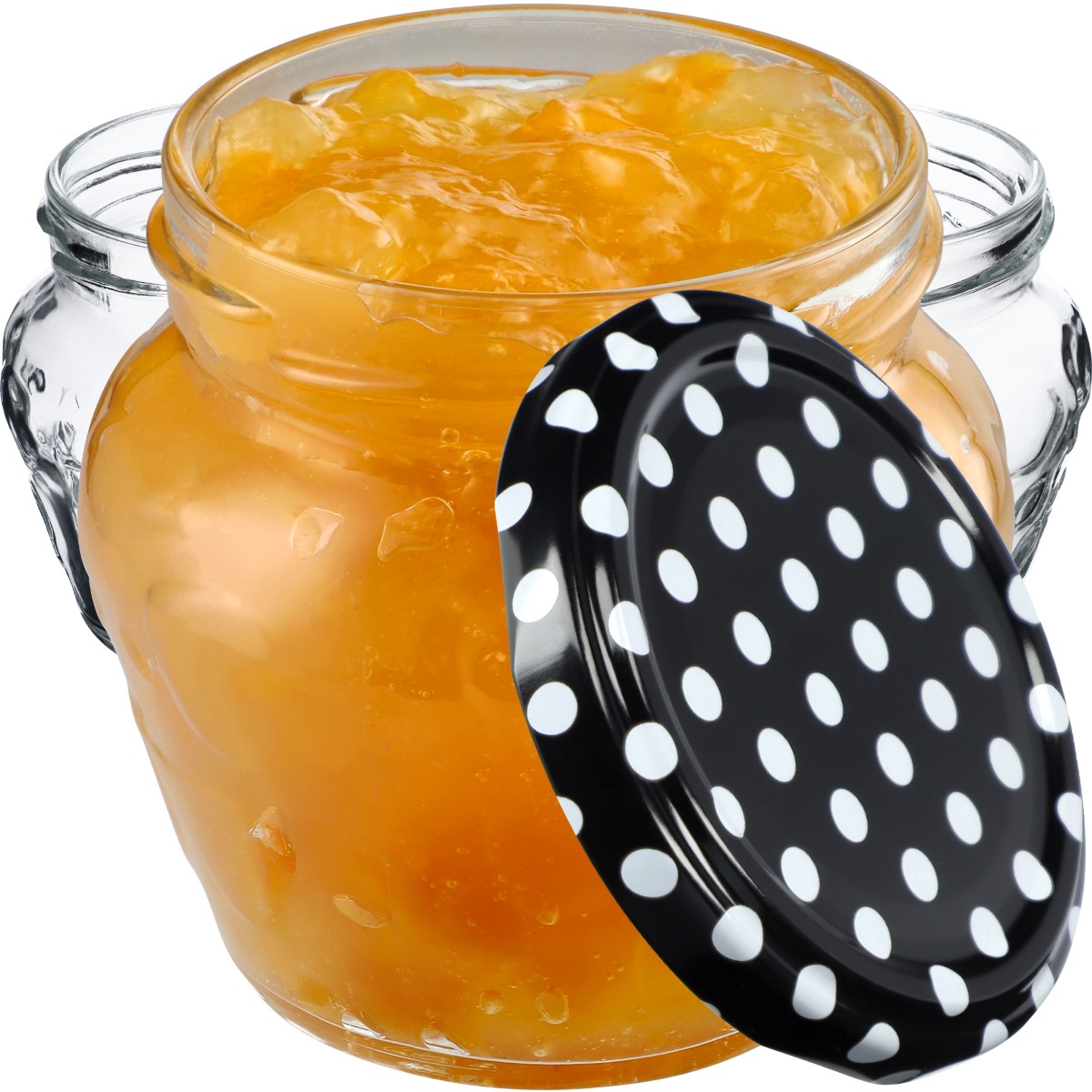 Słoiki Kemi 200ml 50szt 66mm + wieczka "Czarny Groszek"