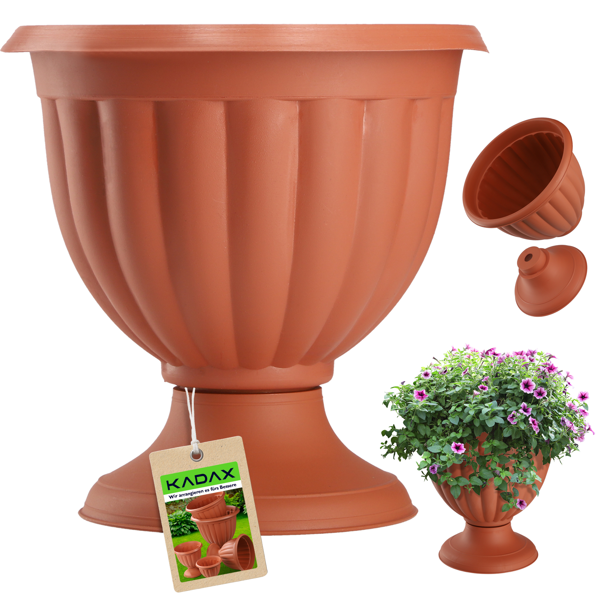 Doniczka gazonowa Suba 19 cm, terrakota