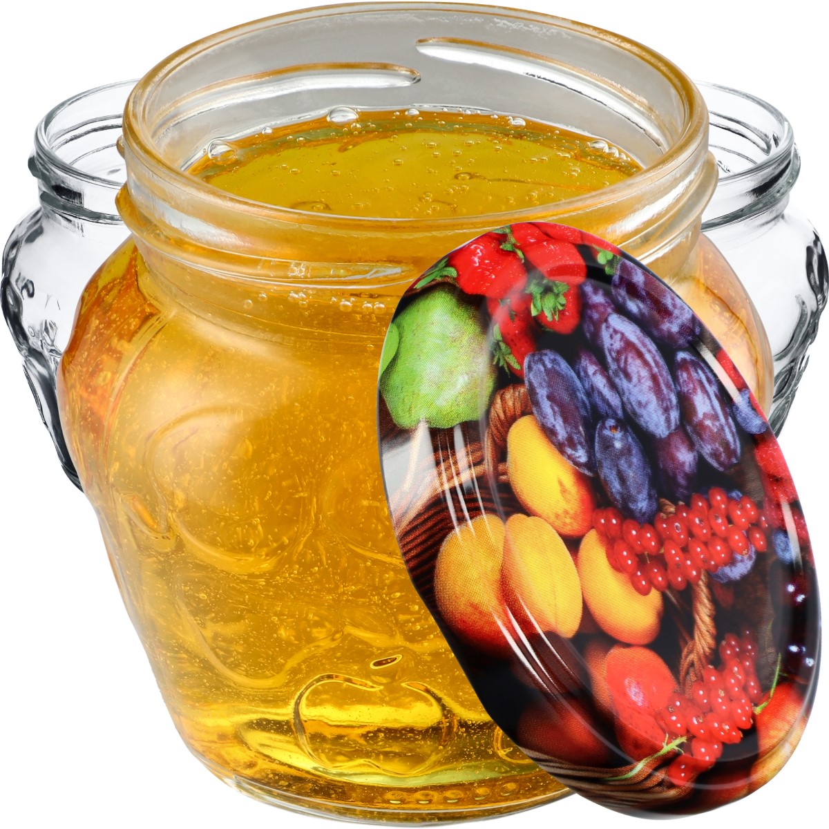 Słoiki Kemi 200ml 100szt 66mm + wieczka "Mix Owoców"