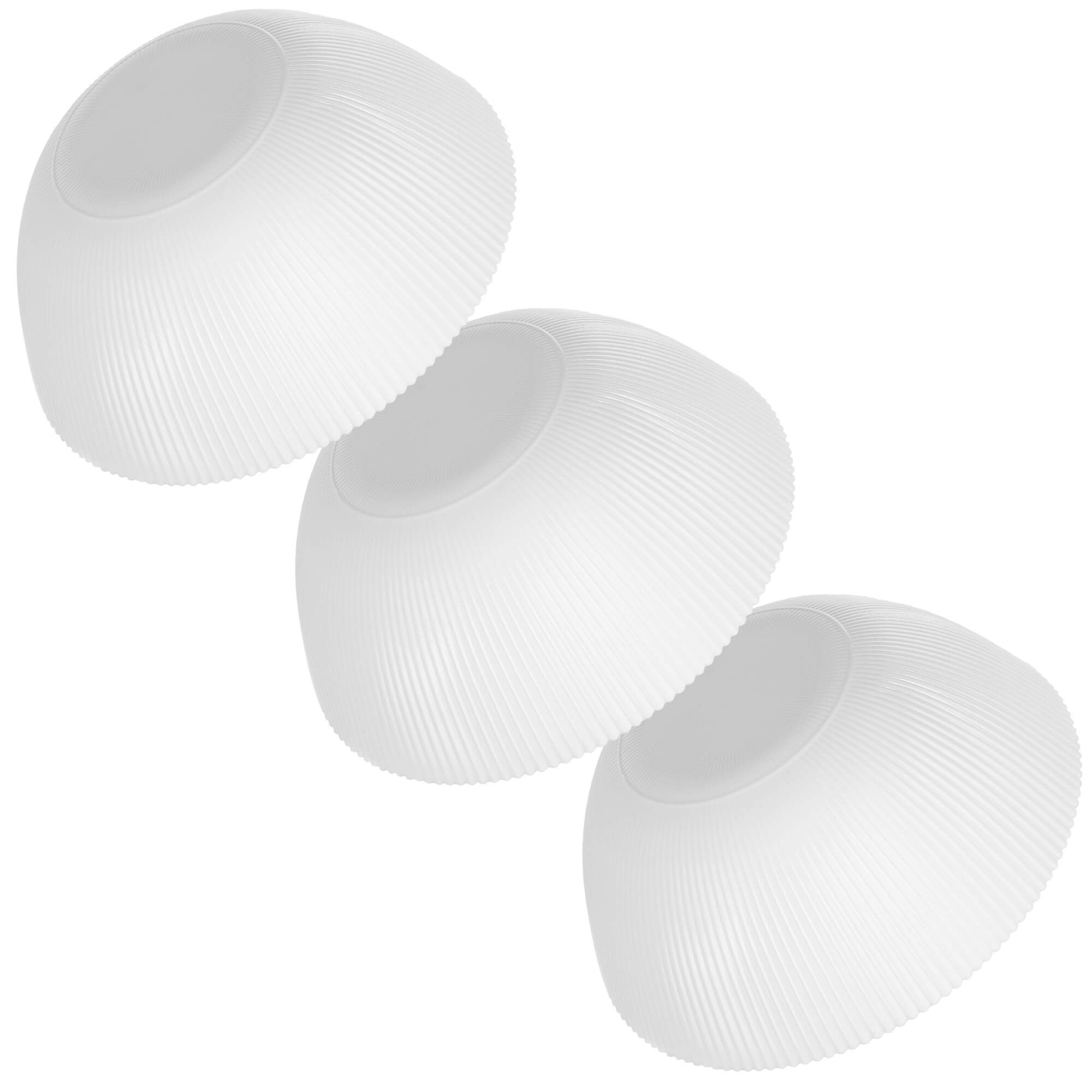 Salaterka szklana Regno 20.3 cm biała 3 szt.