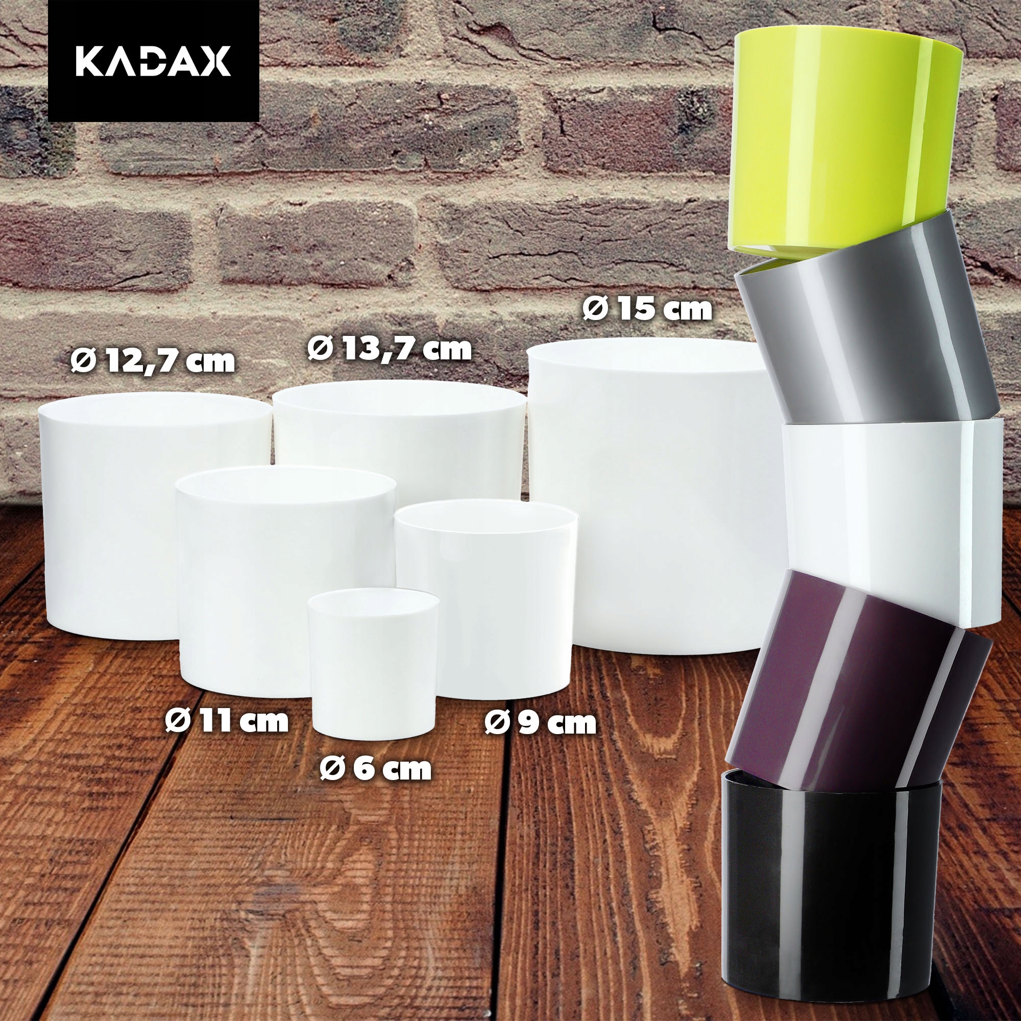 Doniczka na kwiaty okrągła Figari 11 cm, biała