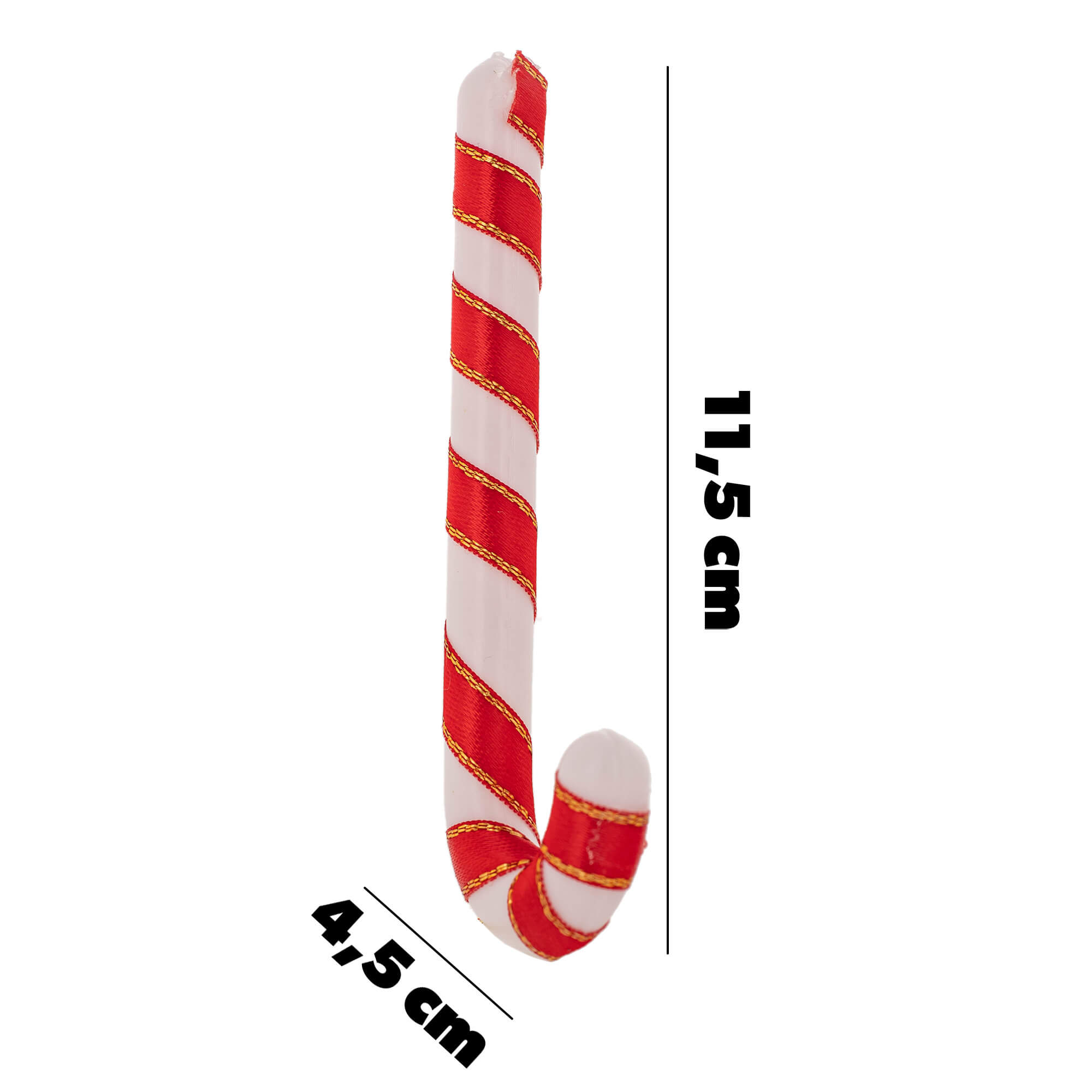 Komplet ozdób choinkowych Tulle 12szt laska cukrowa