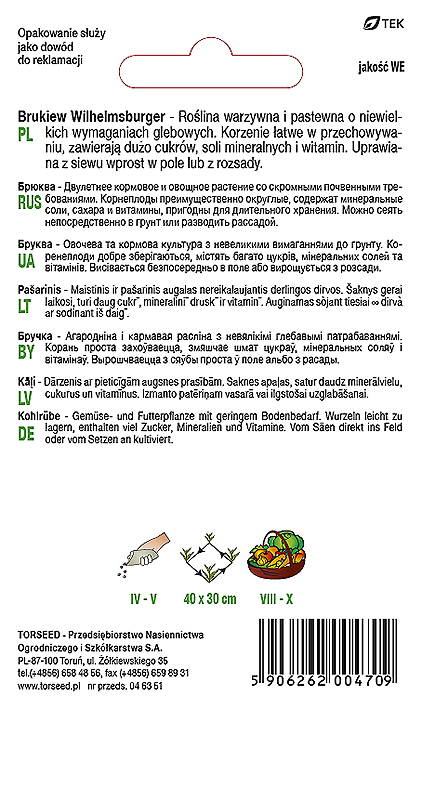 Brukiew Wilhelmsburger 10g