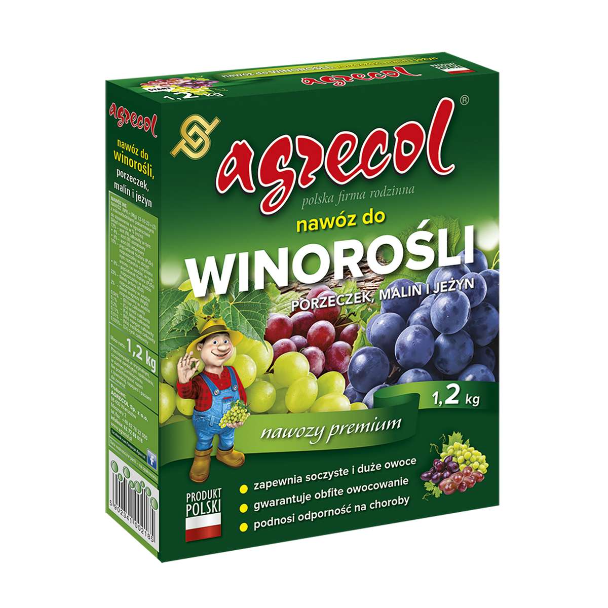 Agrecol Nawóz do winorośli porzeczek malin i jeżyn 1.2 kg