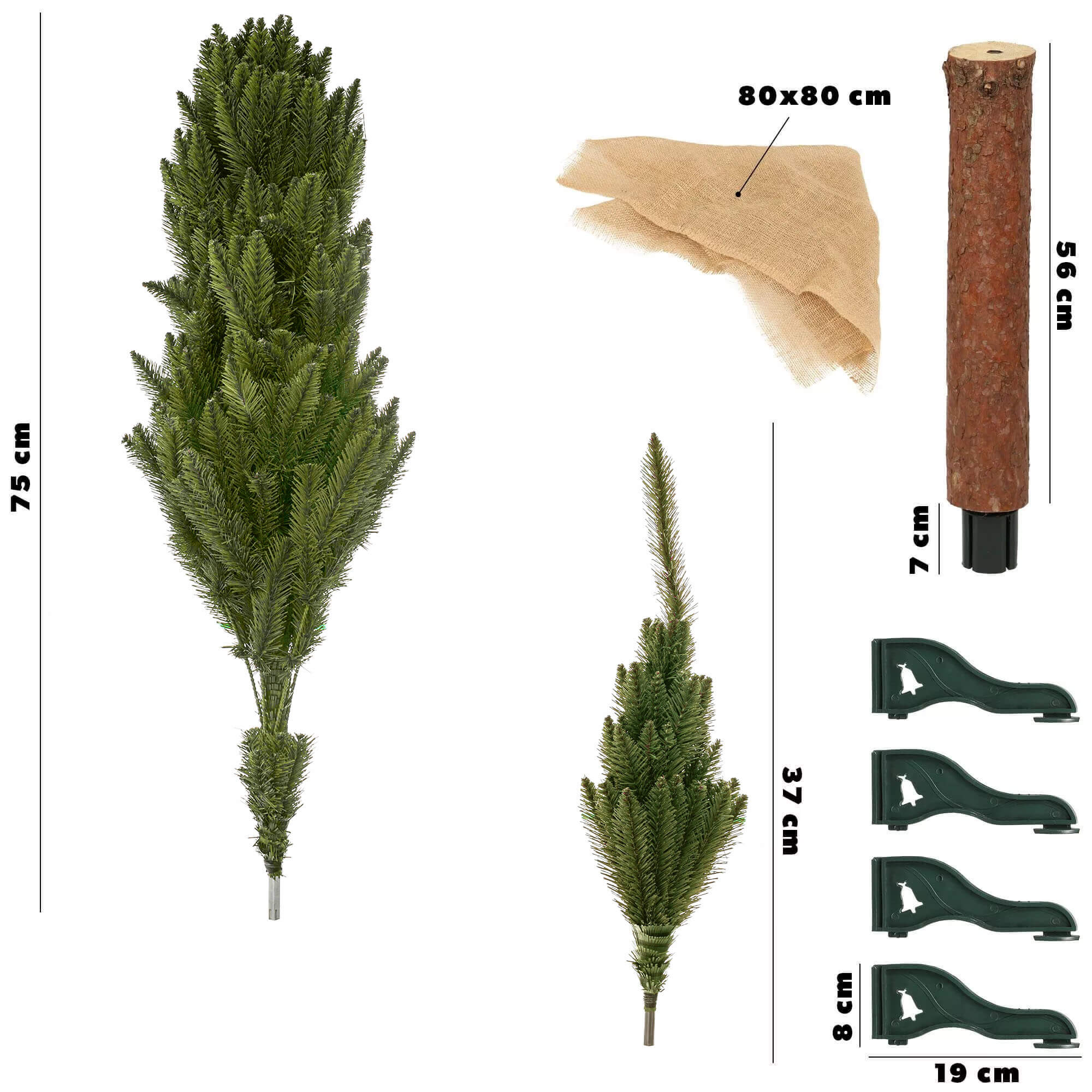 Sztuczna choinka na pniu świerk Mireval 160 cm