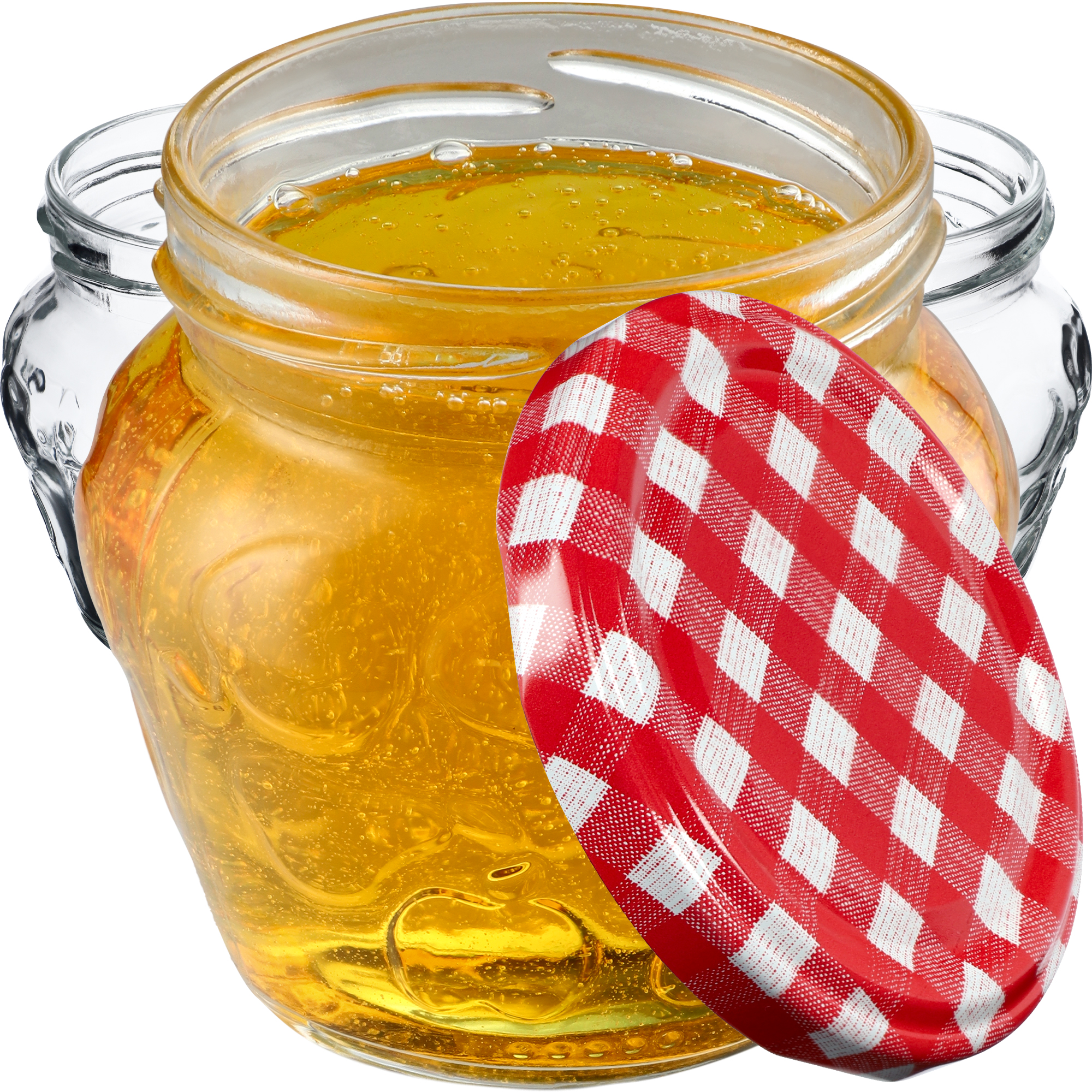 Słoiki Kemi 200ml 20szt 66mm + wieczka "Czerwona Krata"