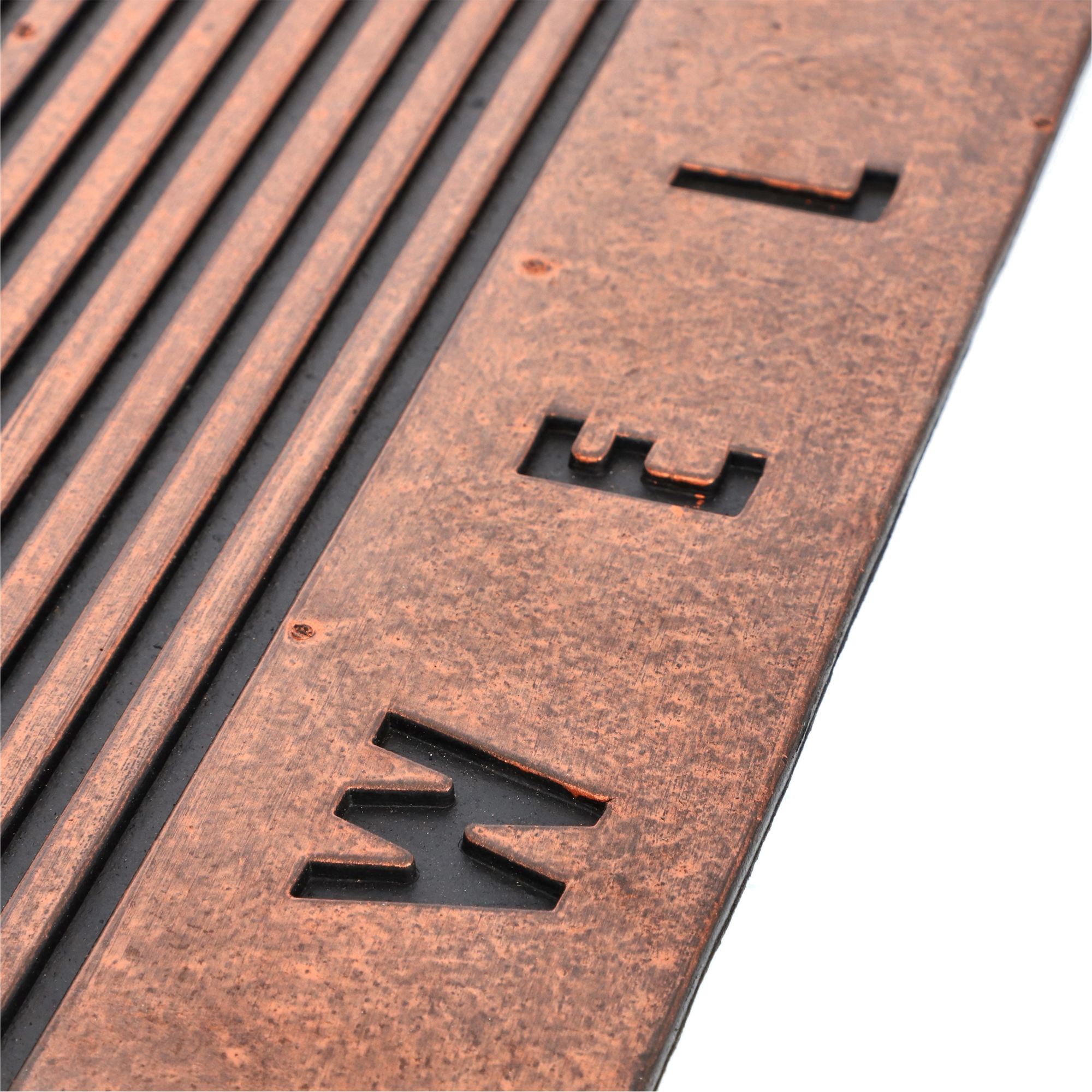 Wycieraczka gumowa „Welcome" 75 x 45 cm, brązowa